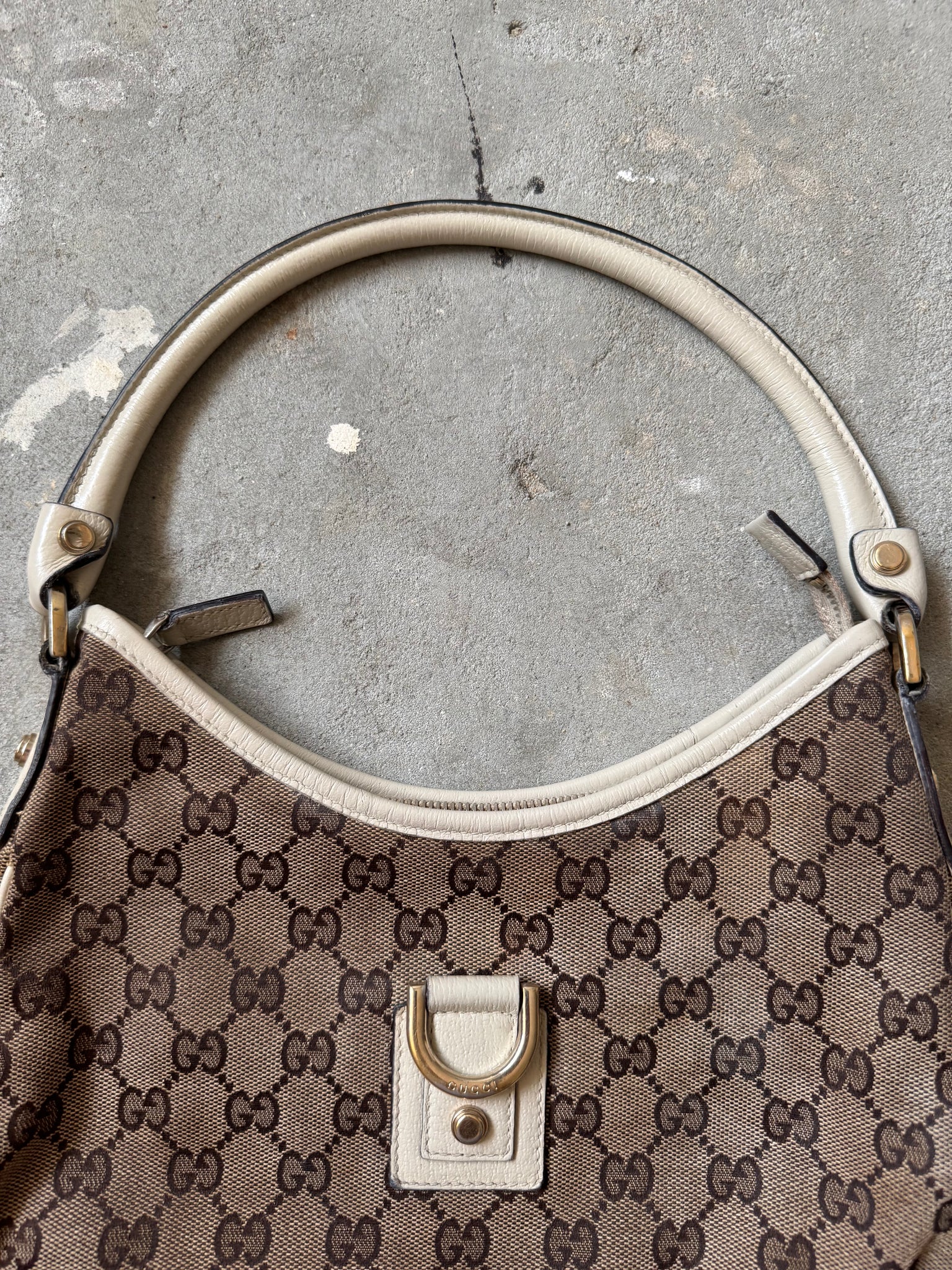 Gucci GG Monogram Jacquard Abbey Hobo Bag