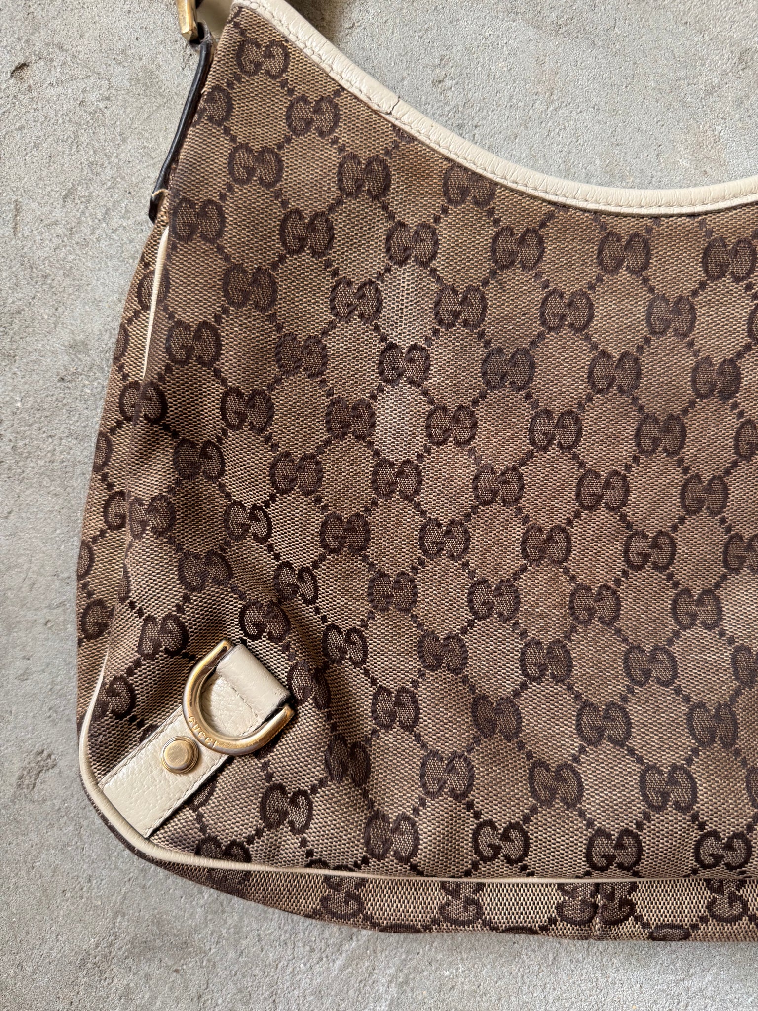 Gucci GG Monogram Jacquard Abbey Hobo Bag