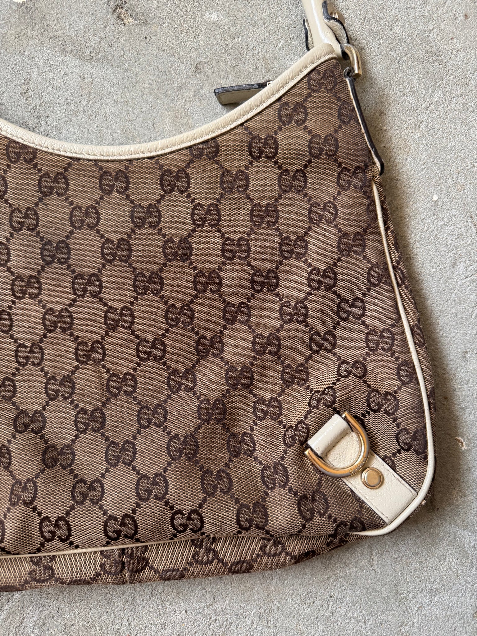 Gucci GG Monogram Jacquard Abbey Hobo Bag