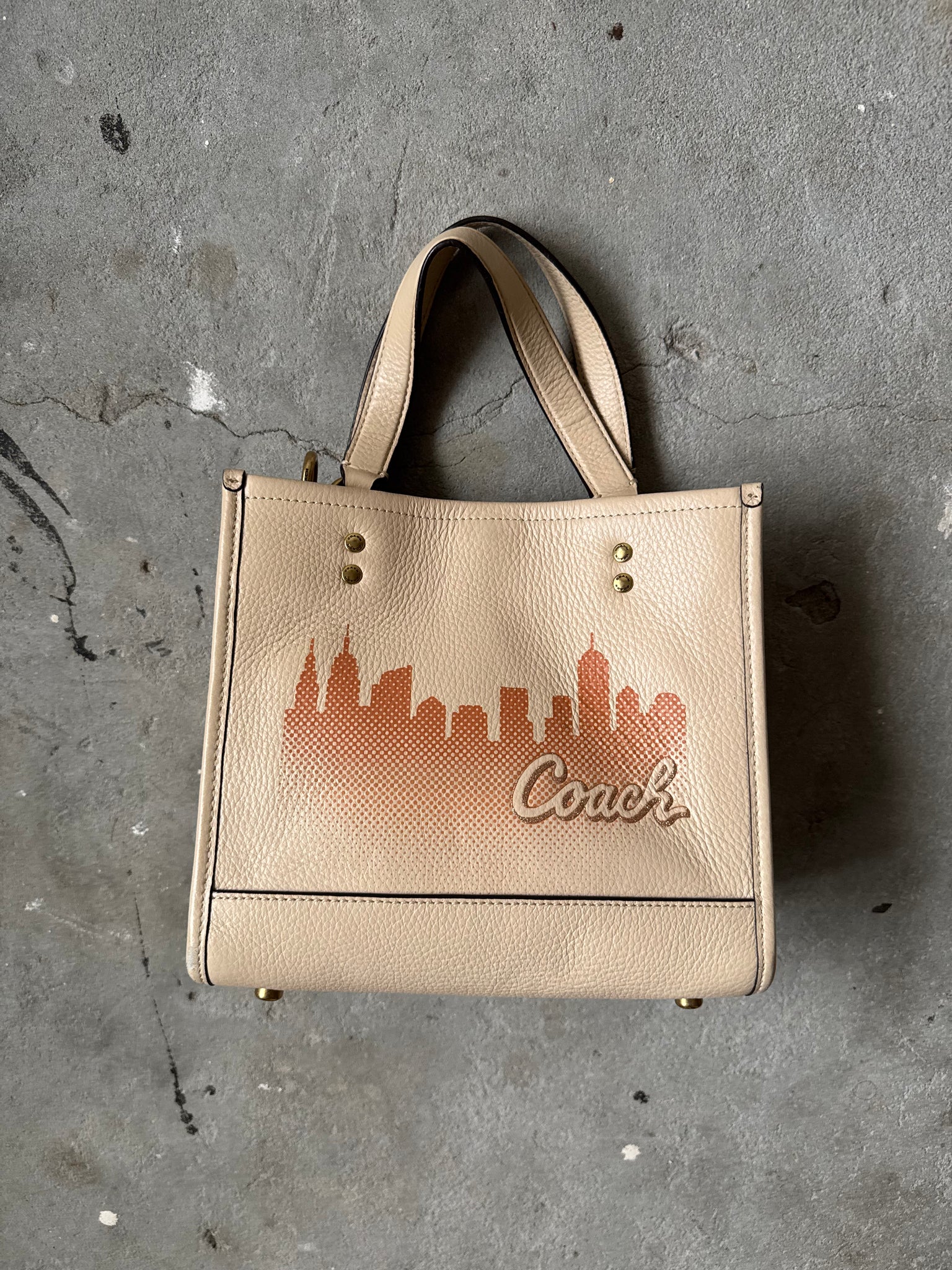 Coach x Jennifer Lopez Dempsey Tote Bag Beige