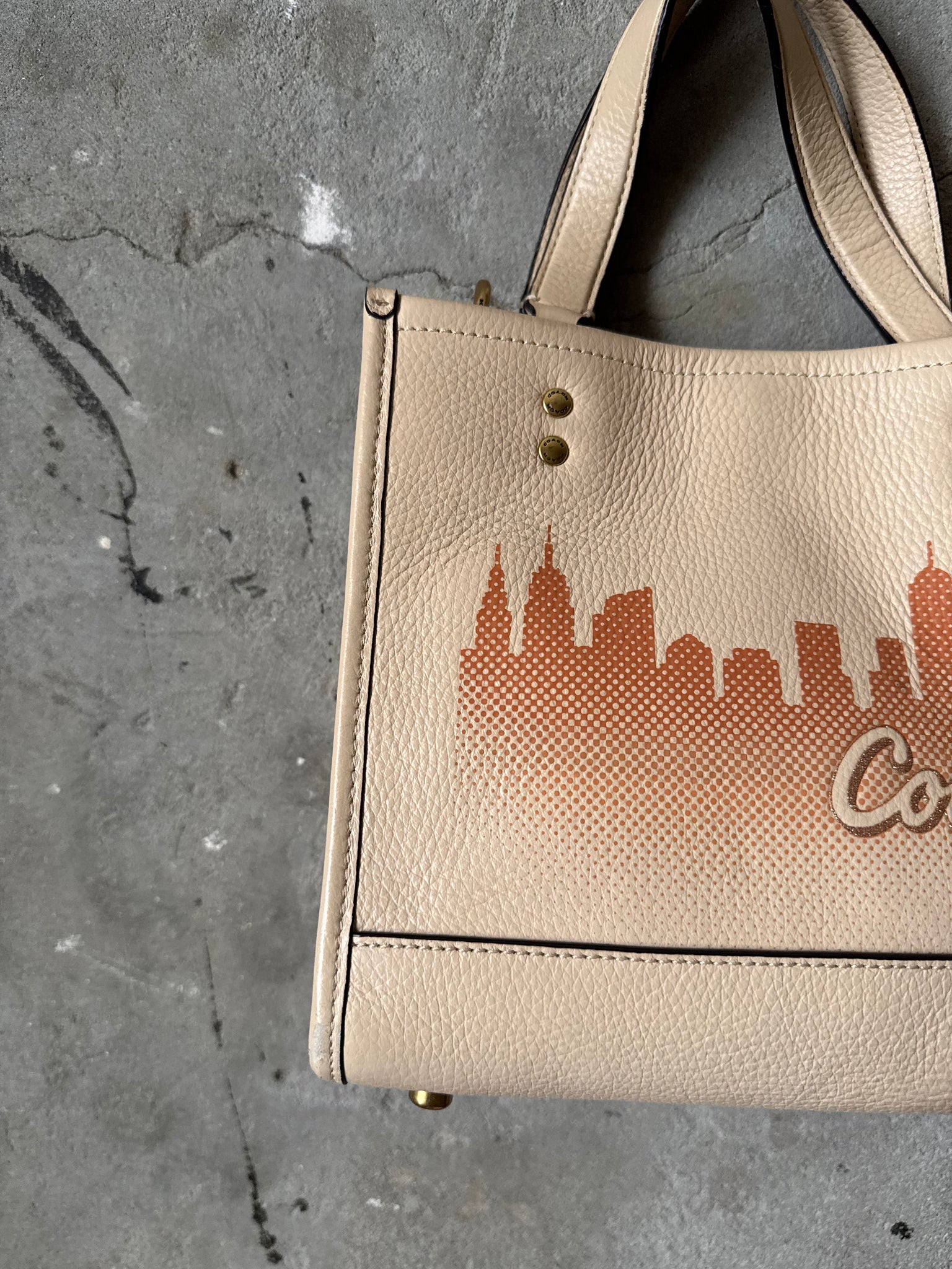Coach x Jennifer Lopez Dempsey Tote Bag Beige