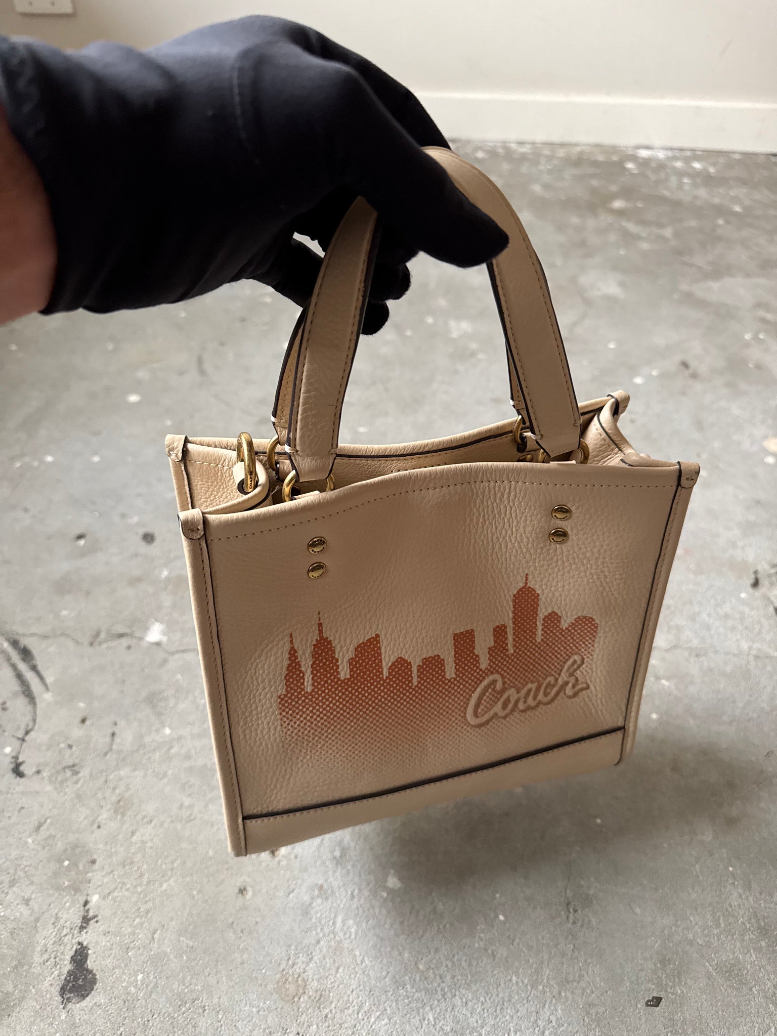 Coach x Jennifer Lopez Dempsey Tote Bag Beige