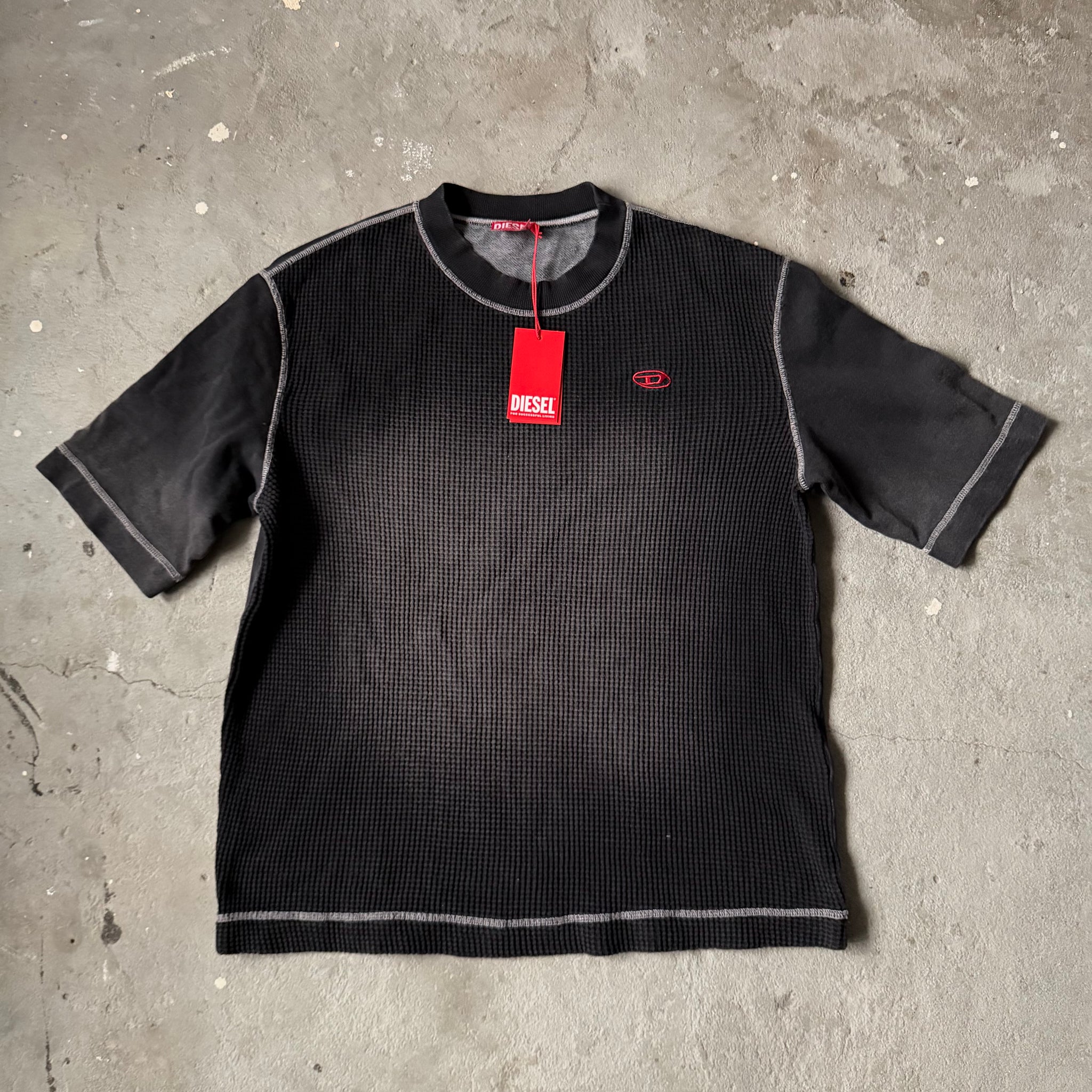 Diesel S-Wafycol Logo Gradient T-shirt Black (Size L) – Curated by 