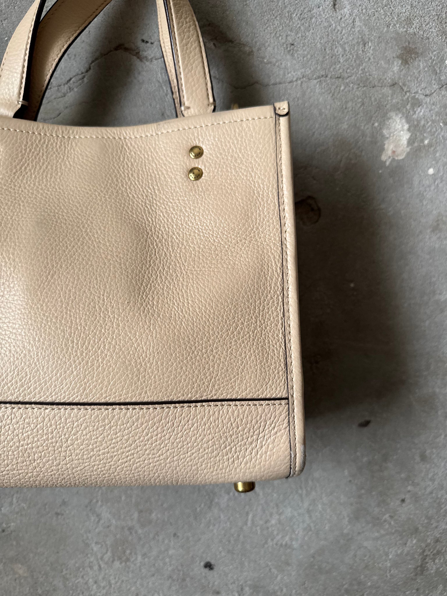 Coach x Jennifer Lopez Dempsey Tote Bag Beige