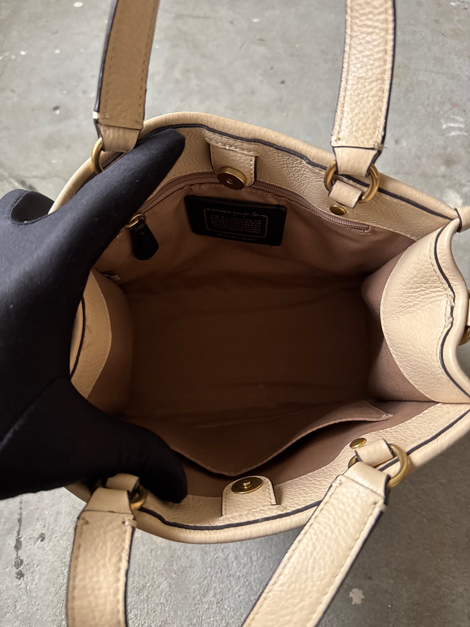 Coach x Jennifer Lopez Dempsey Tote Bag Beige