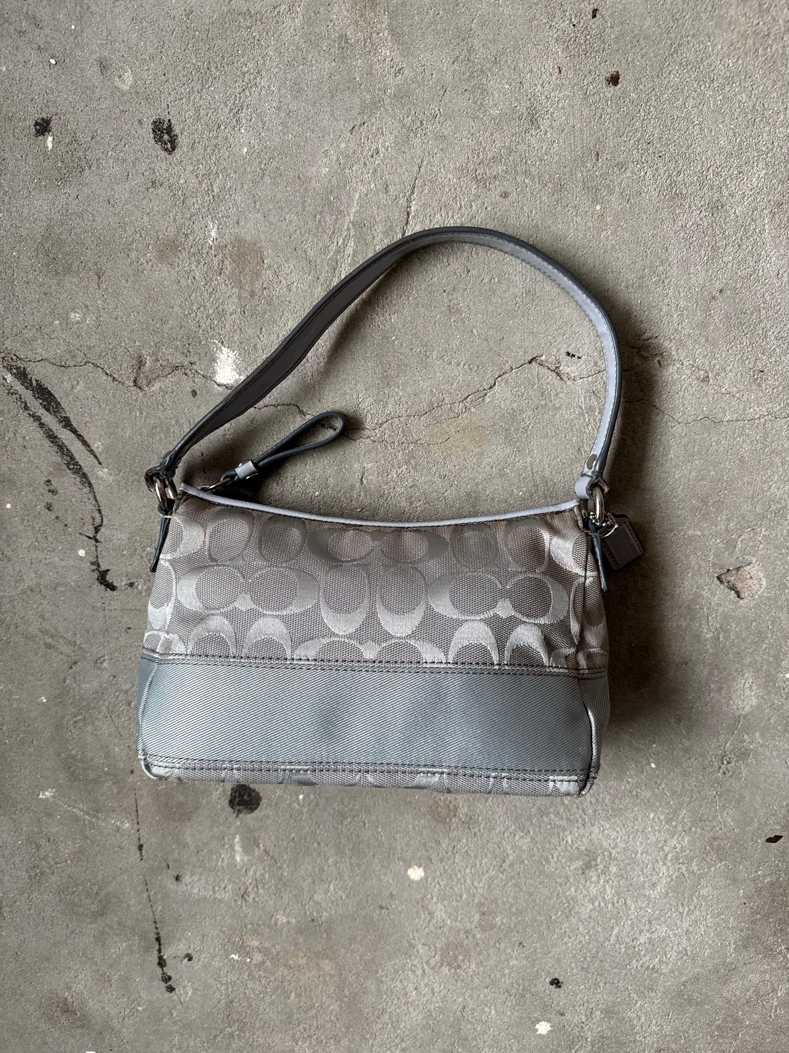 Coach Signature Chelsea Stripe Shoulder Bag Blue