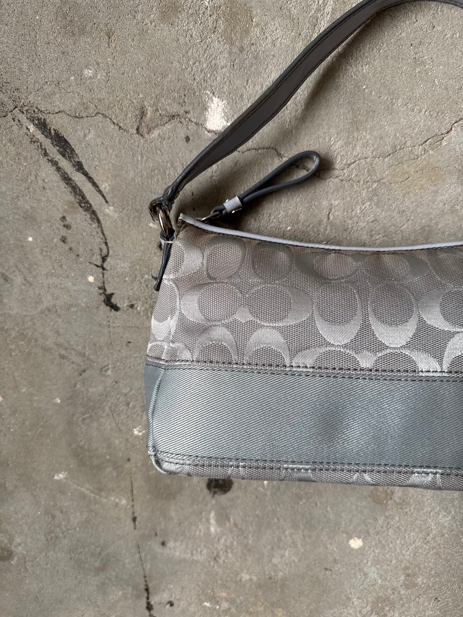Coach Signature Chelsea Stripe Shoulder Bag Blue