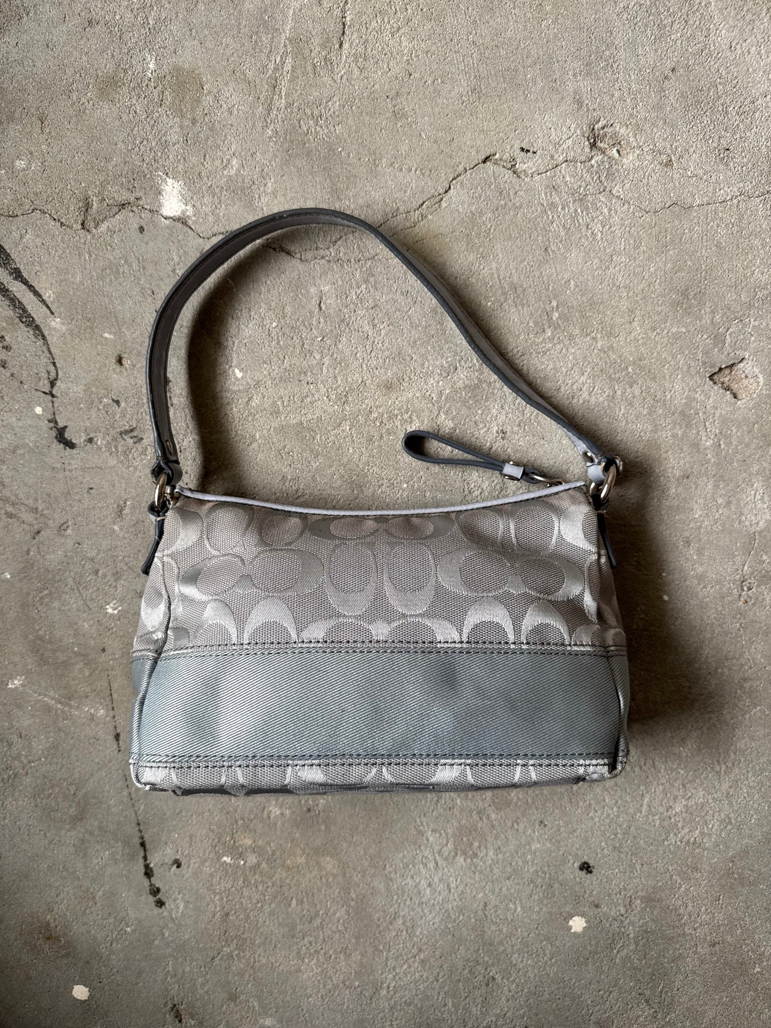 Coach Signature Chelsea Stripe Shoulder Bag Blue