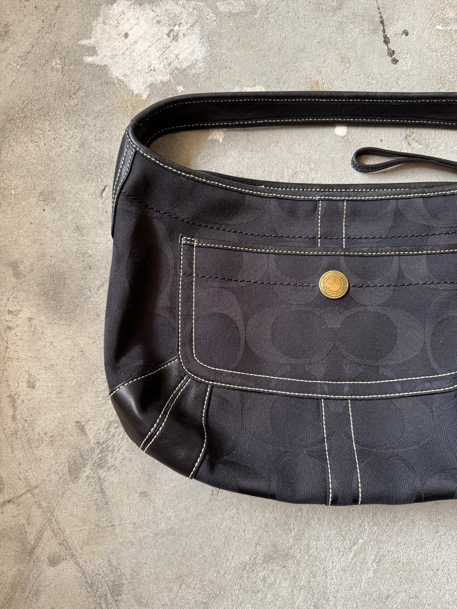 Coach Signature Ergo Hobo Shoulder Bag Black