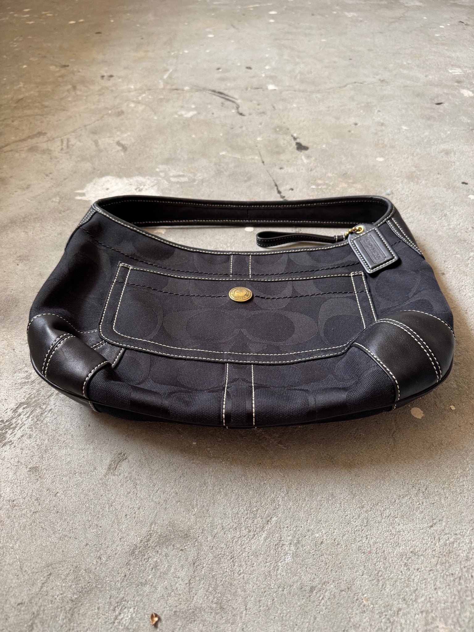 Coach Signature Ergo Hobo Shoulder Bag Black