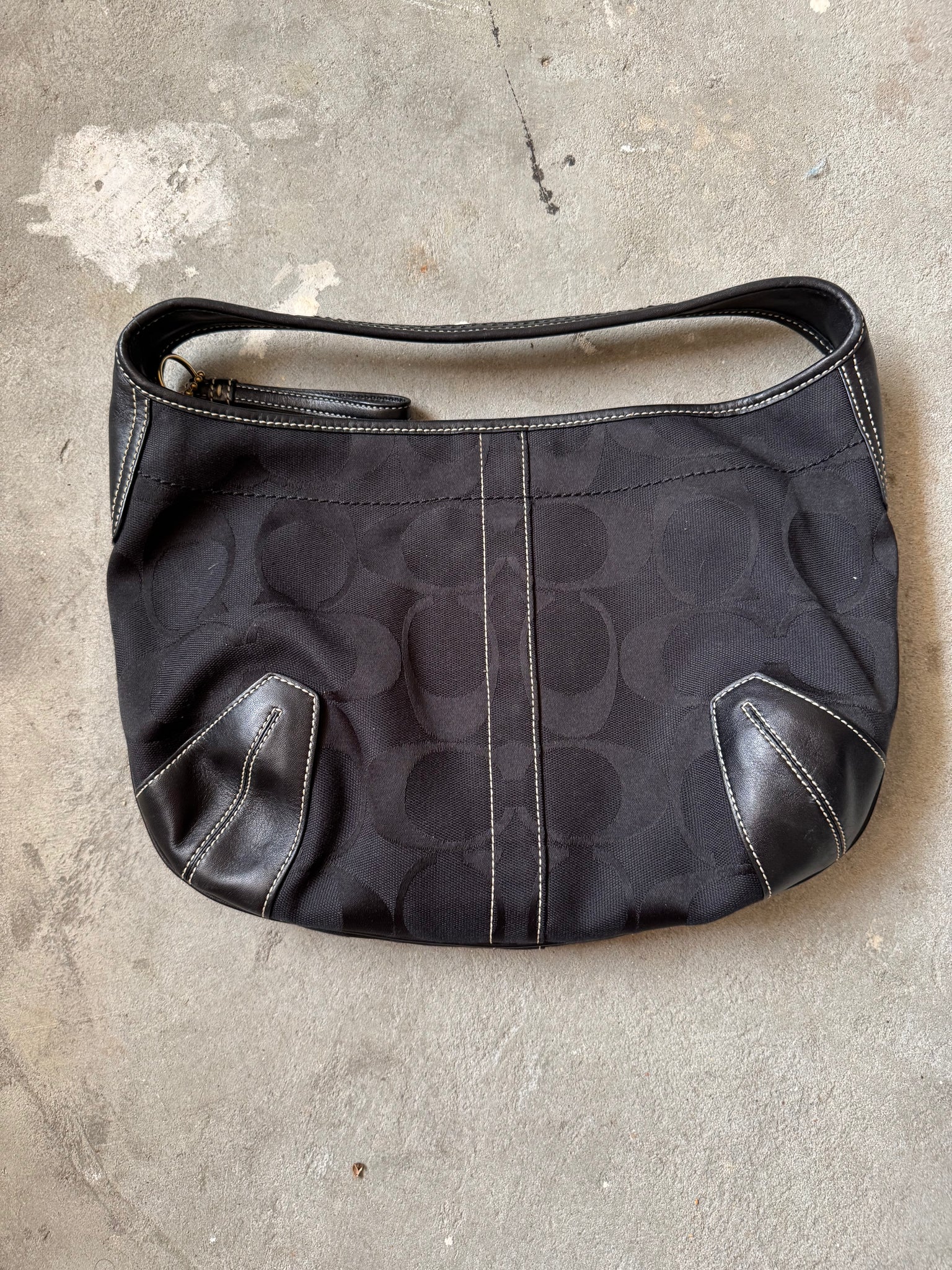Coach Signature Ergo Hobo Shoulder Bag Black