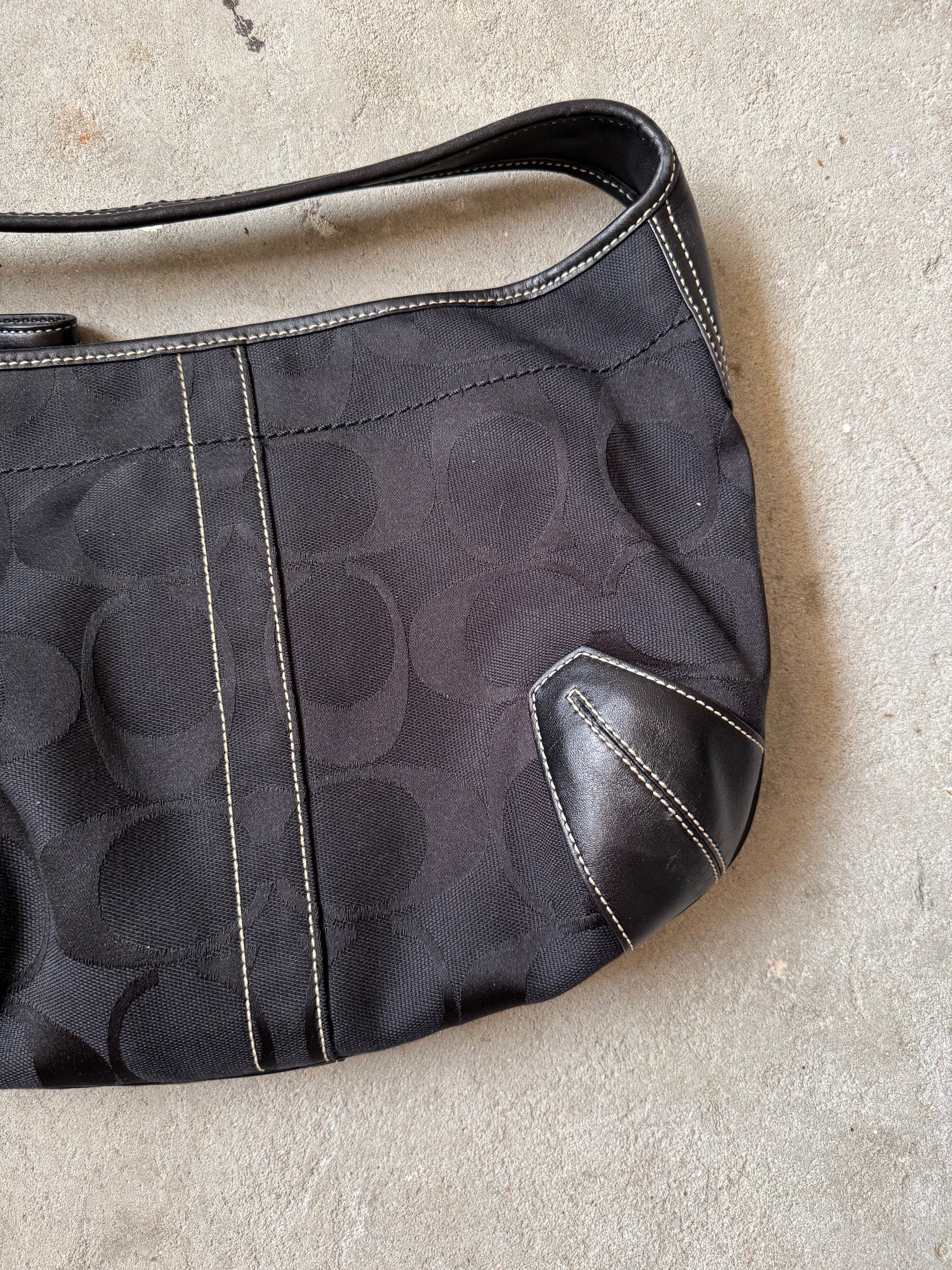 Coach Signature Ergo Hobo Shoulder Bag Black