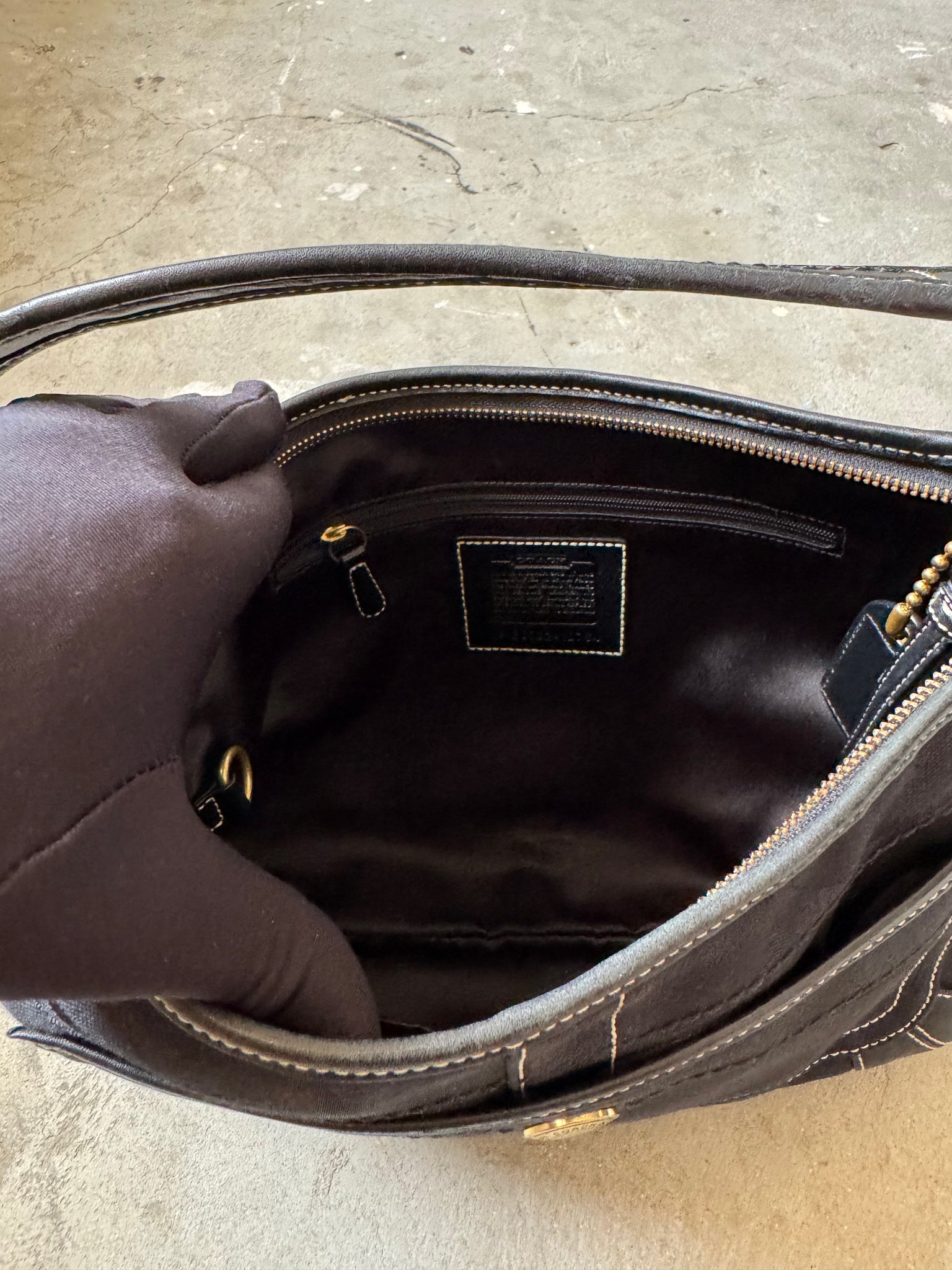Coach Signature Ergo Hobo Shoulder Bag Black