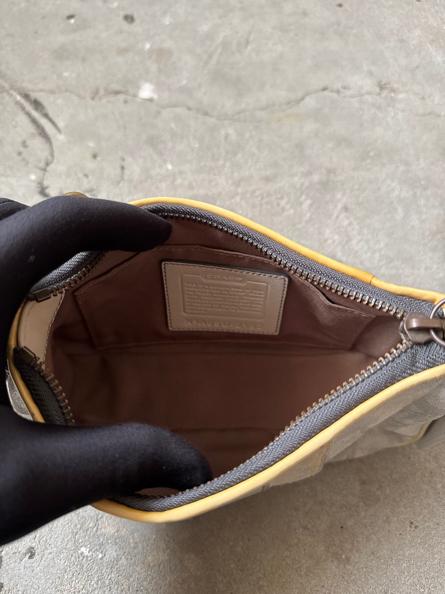 Coach Y2K Signature Shoulder Bag Metallic Silver