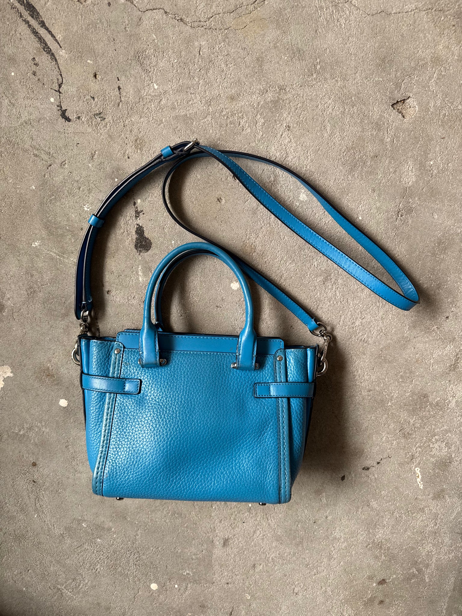 Coach 2Way Swagger 21 Satchel HandBag Blue