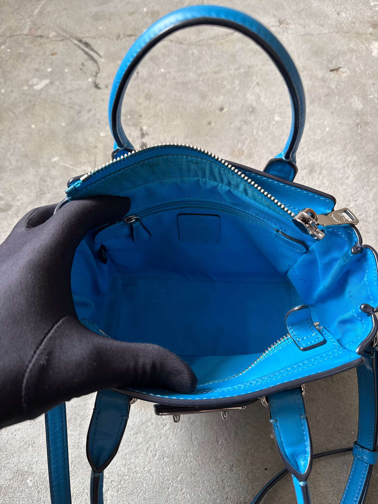 Coach 2Way Swagger 21 Satchel HandBag Blue