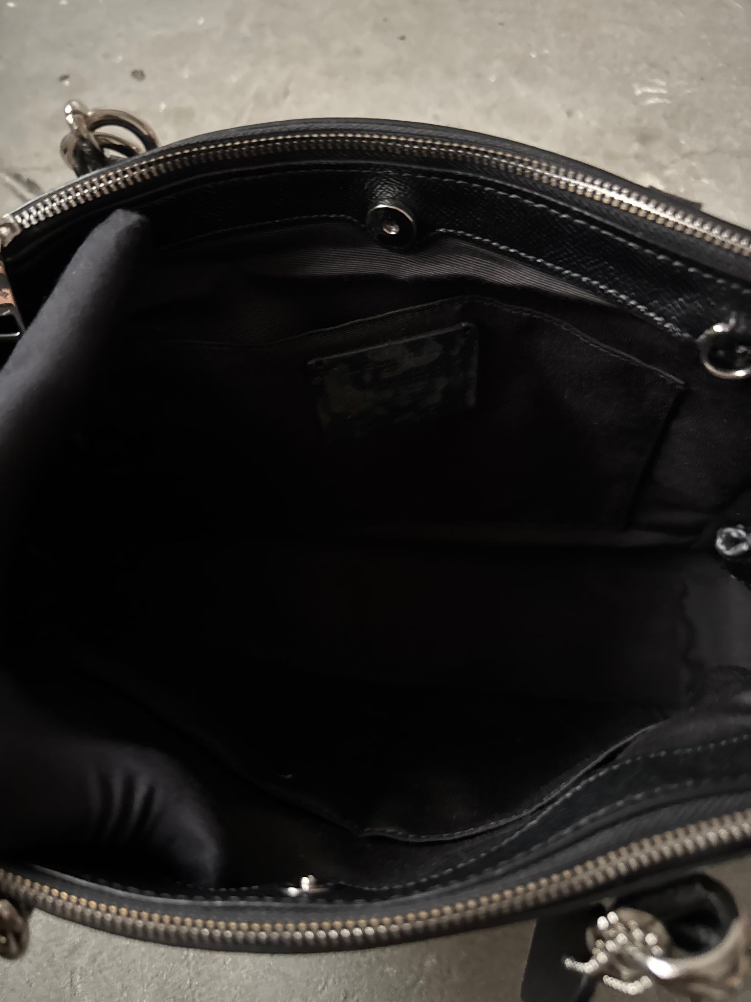 Coach 2Way Signature Brooke Carryall Shoulder Bag Black