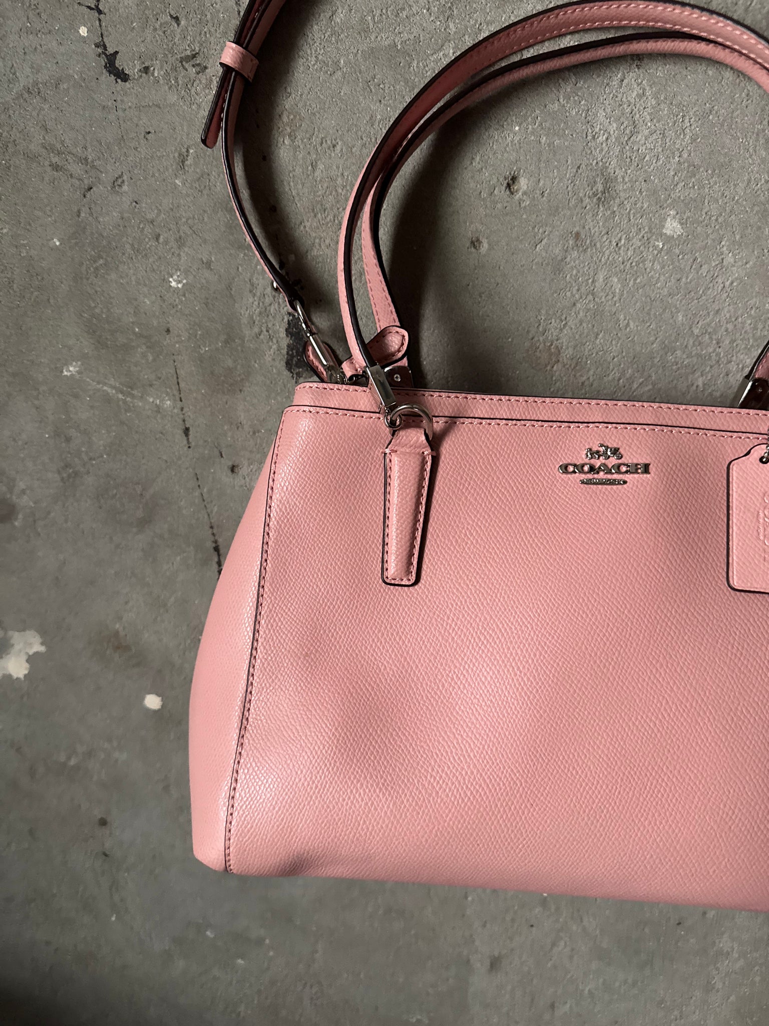 Coach 2Way Leather Christie Shoulder Bag Pink