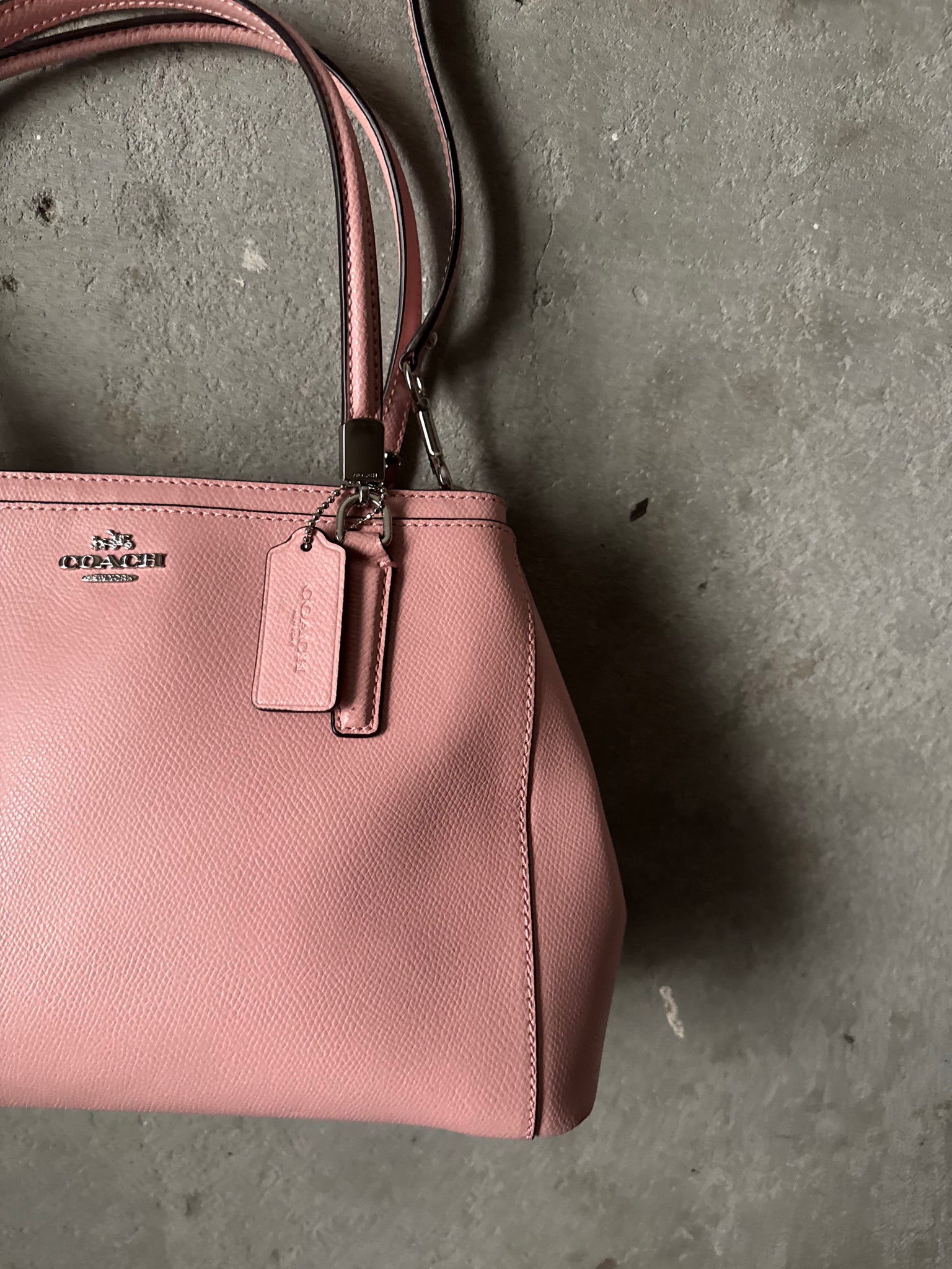 Coach 2Way Leather Christie Shoulder Bag Pink