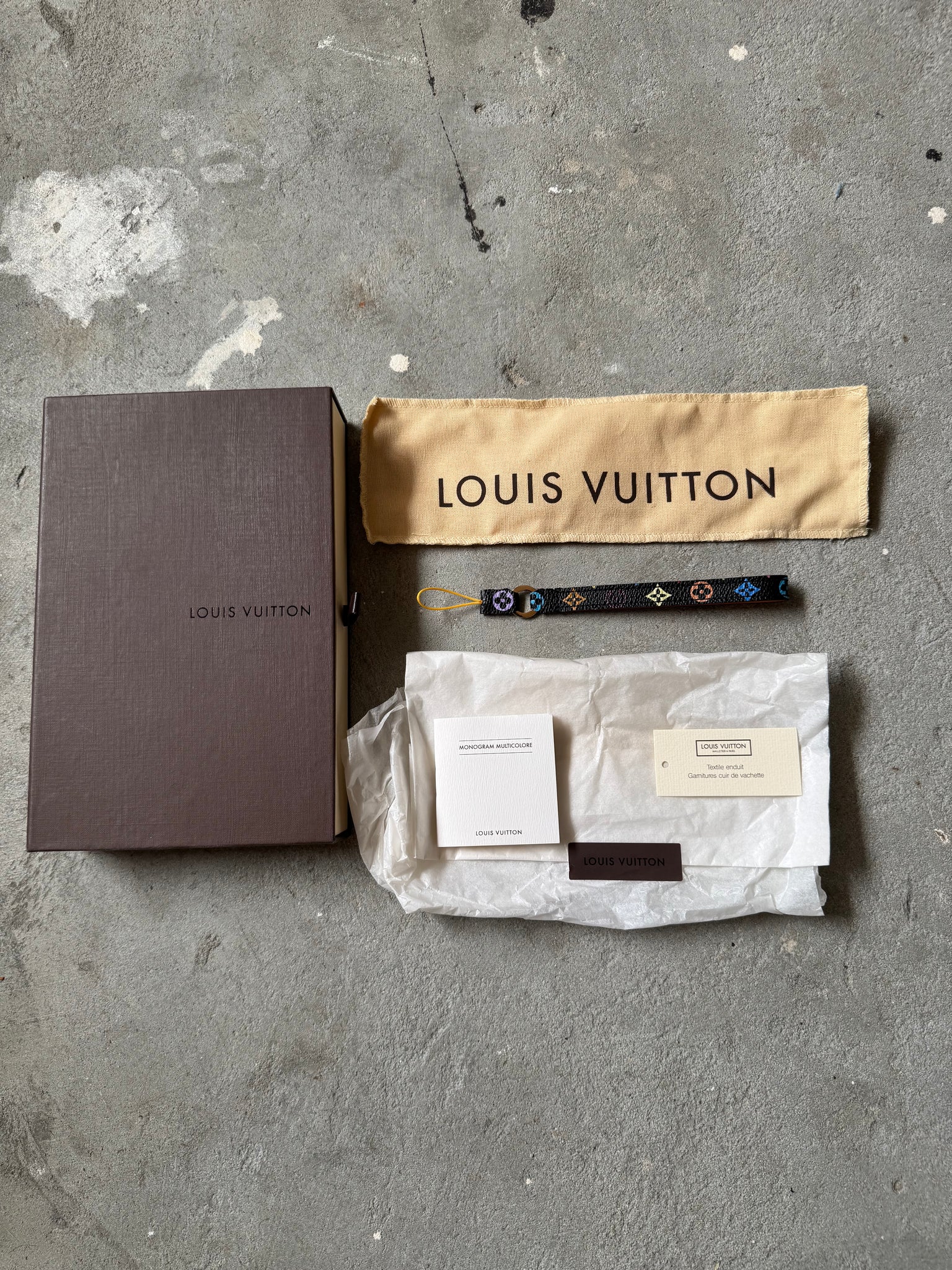 Louis Vuitton Murakami Monogram Multicolor Keychain Black