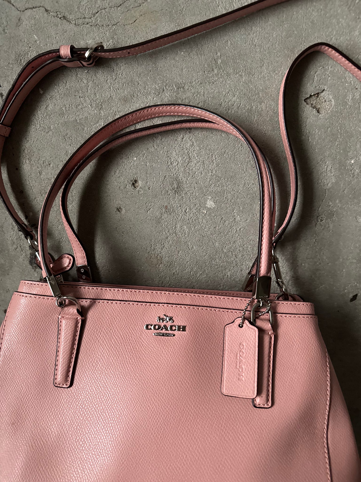 Coach 2Way Leather Christie Shoulder Bag Pink