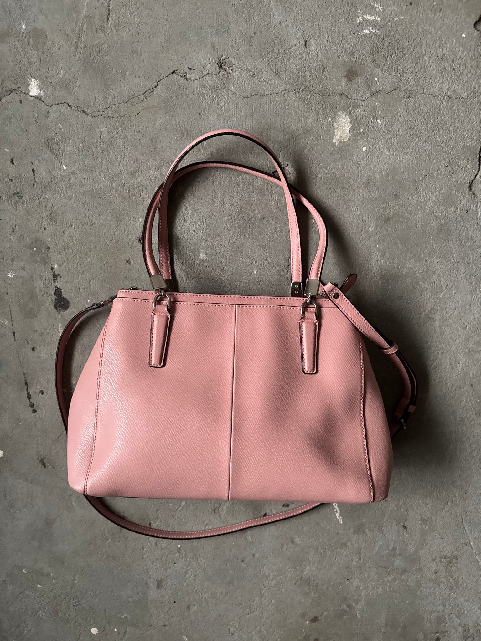 Coach 2Way Leather Christie Shoulder Bag Pink