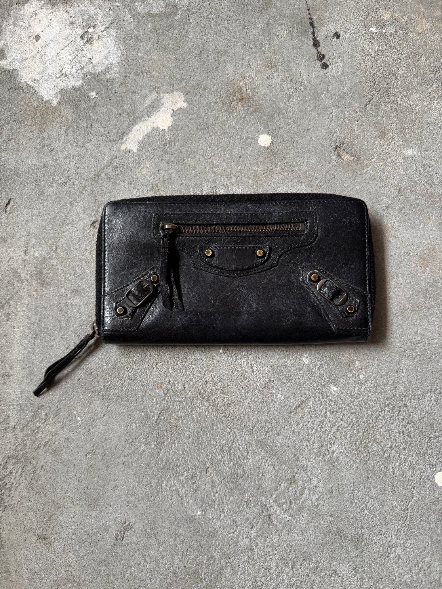 Balenciaga Agneau Leather Black Wallet