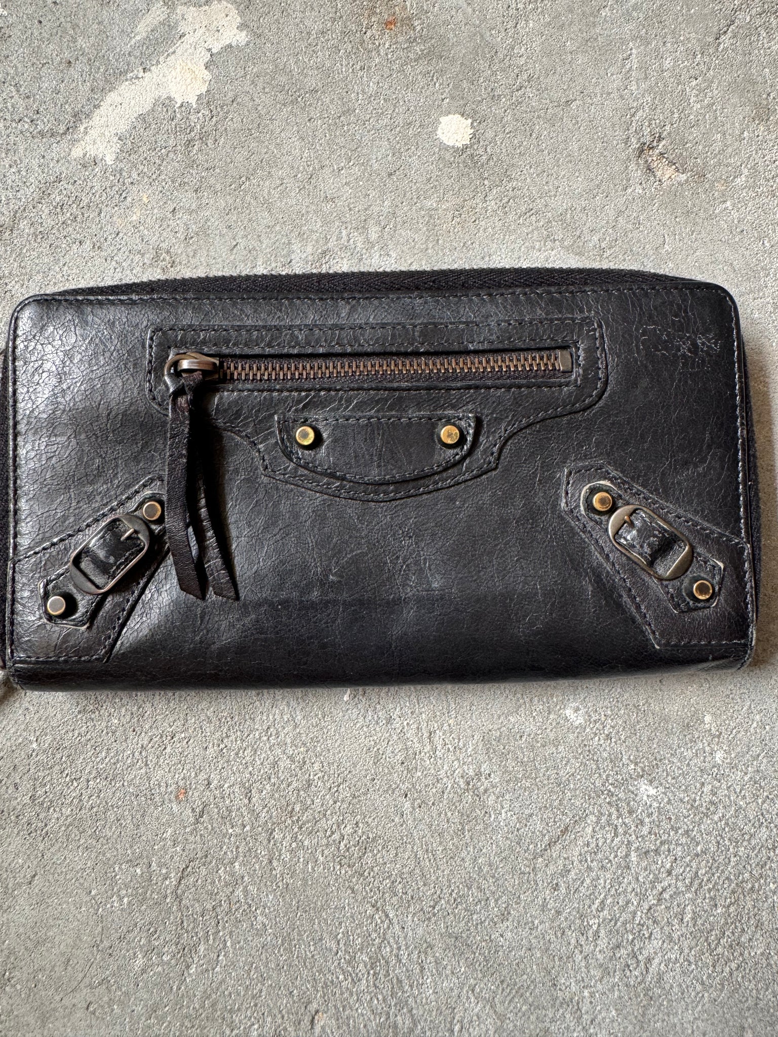 Balenciaga Agneau Leather Black Wallet
