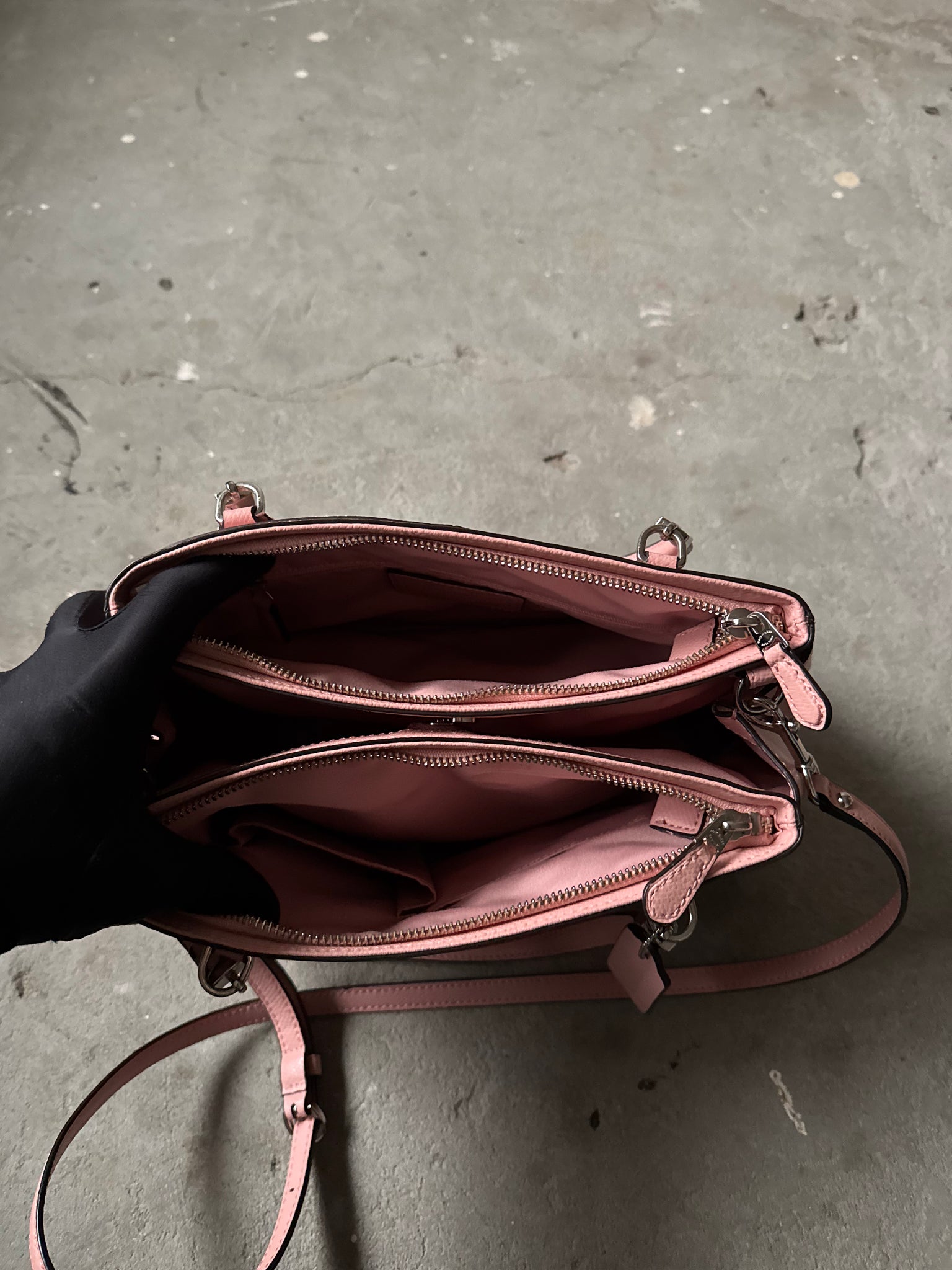 Coach 2Way Leather Christie Shoulder Bag Pink