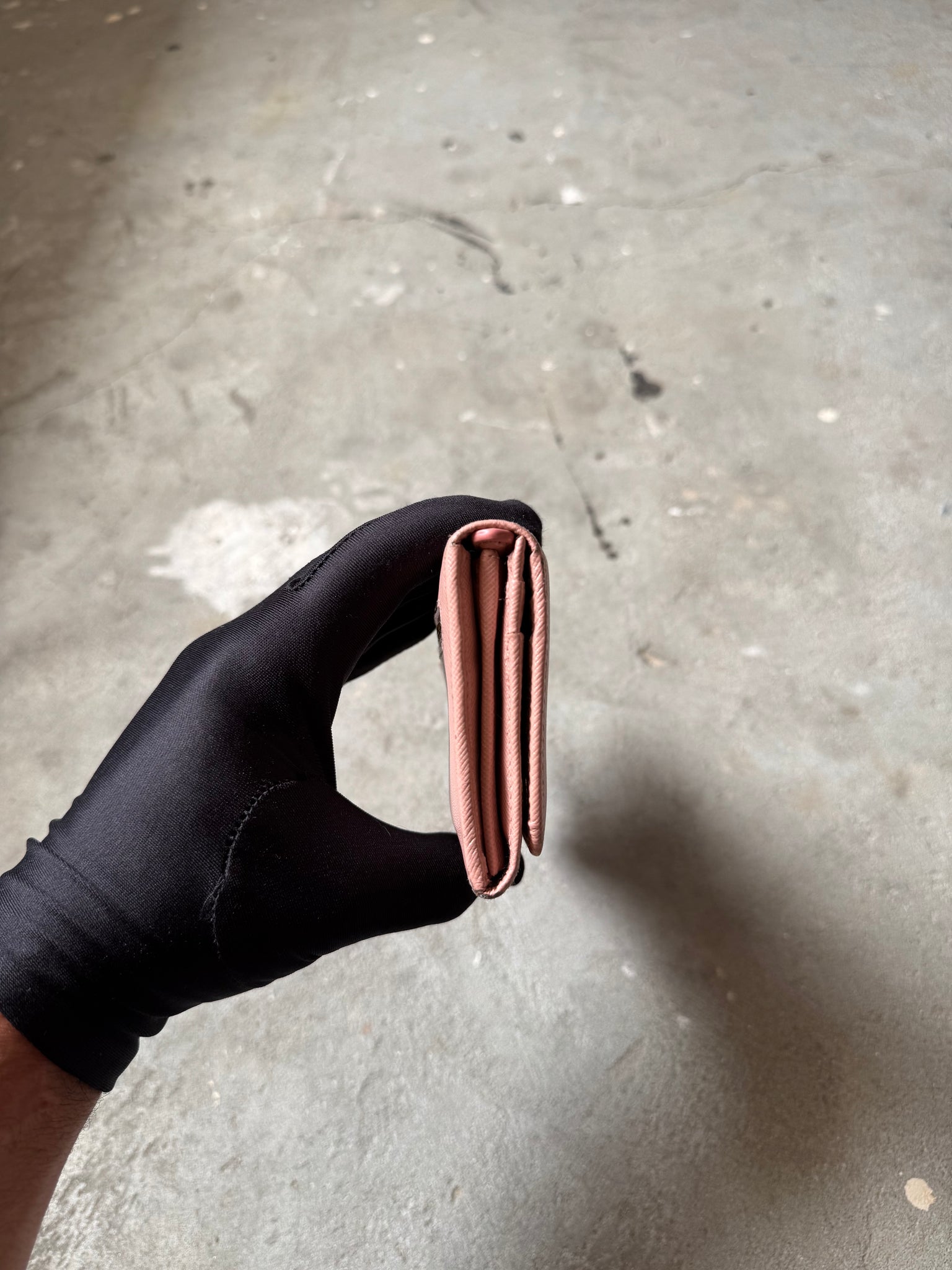 Prada Saffiano Long Wallet Pink