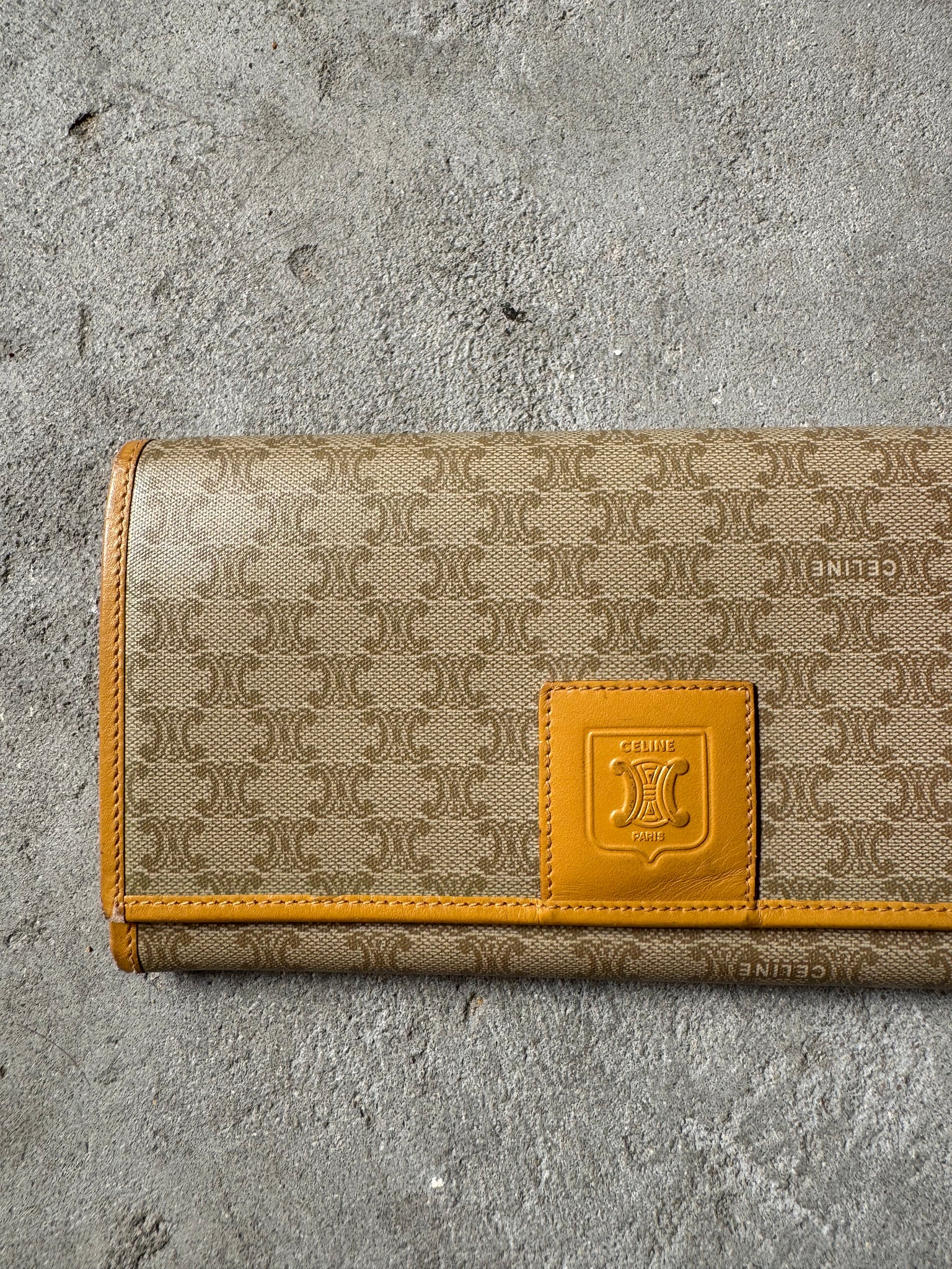 Celine Triomphe Leather Long Wallet