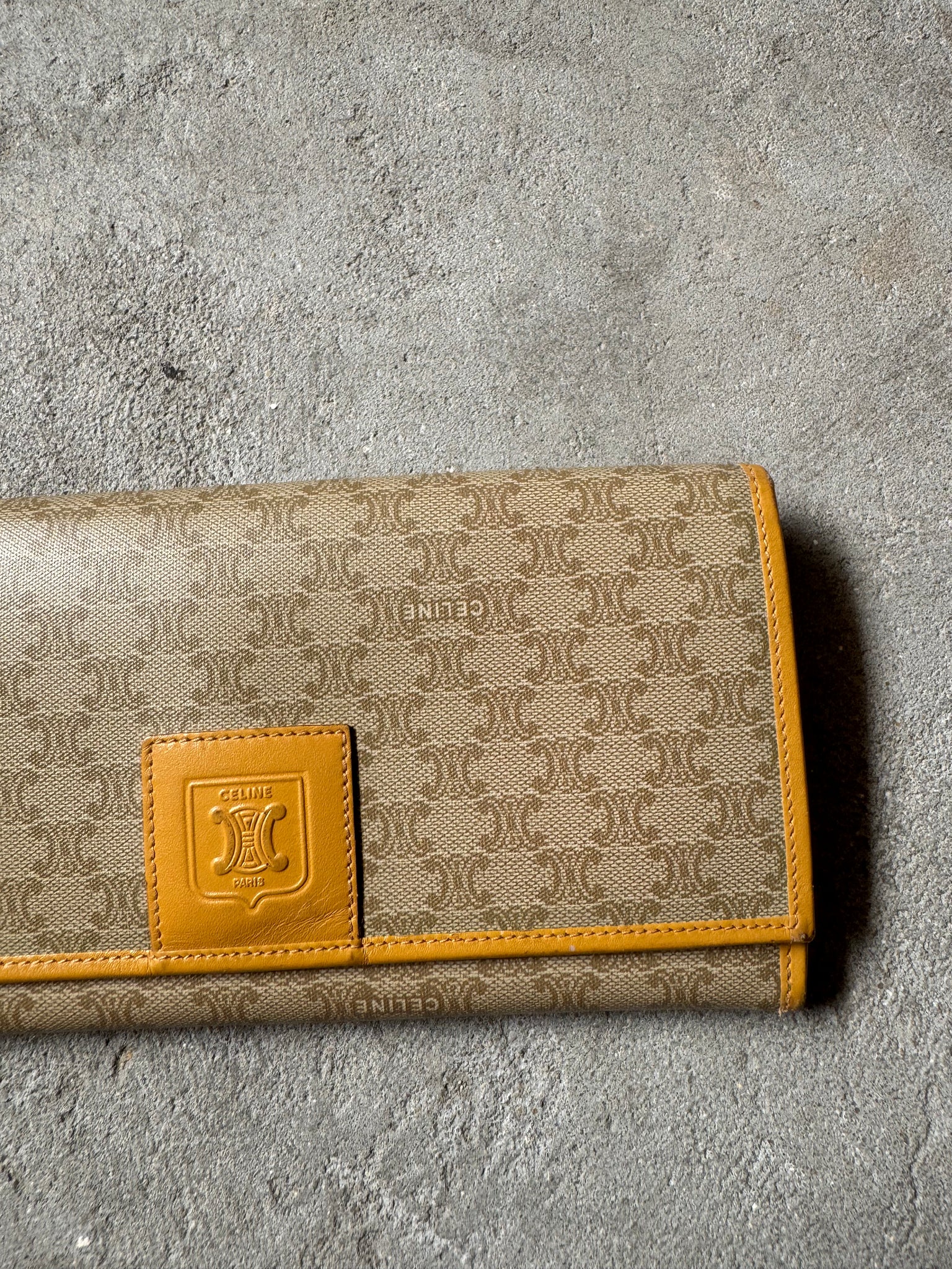Celine Triomphe Leather Long Wallet