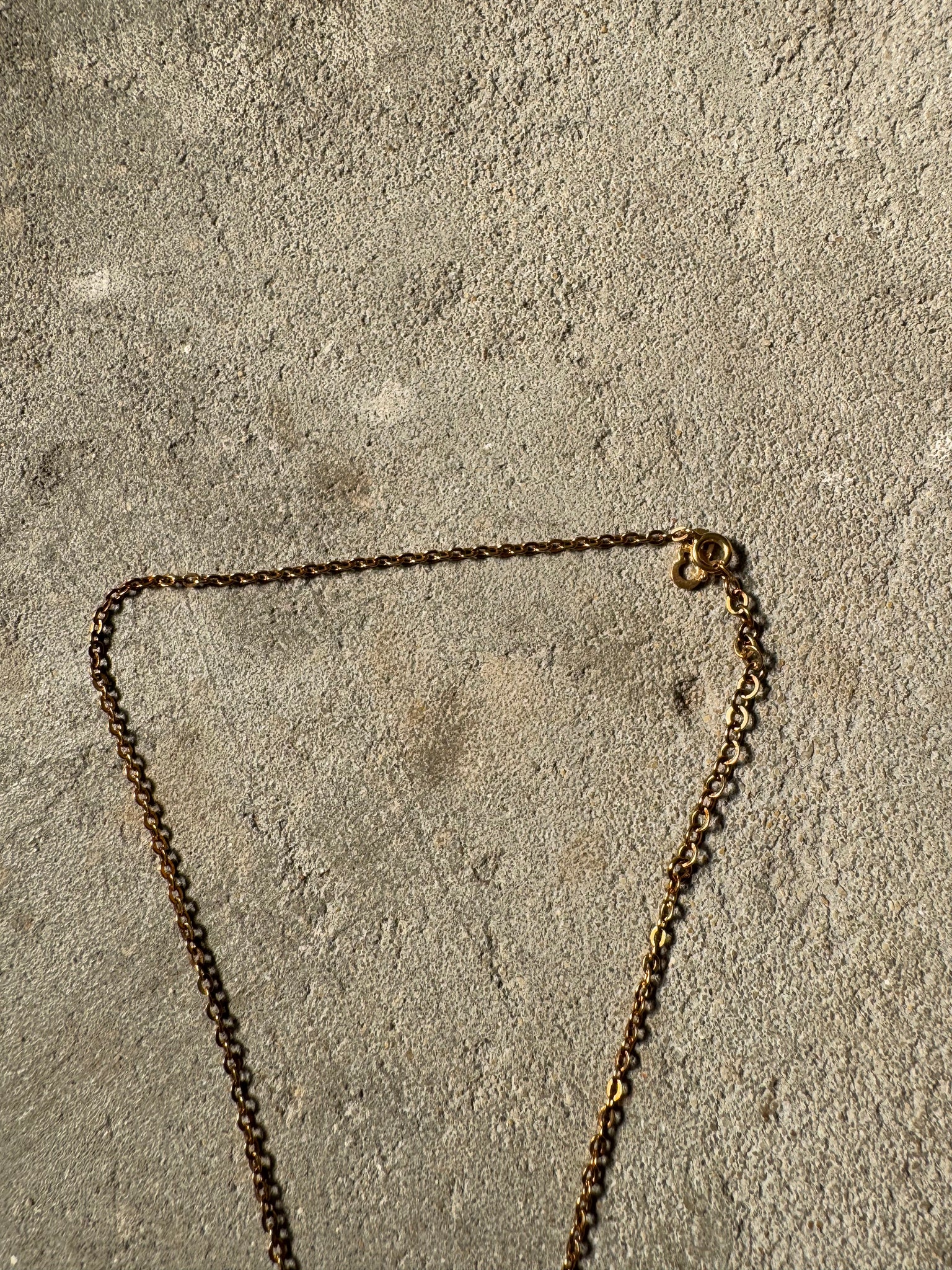 Dior Logo Oval Necklace Gold