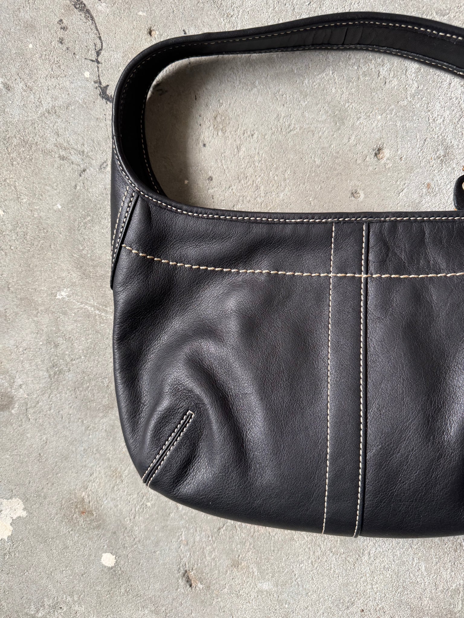 Coach Leather Ergo Shoulder Bag Black