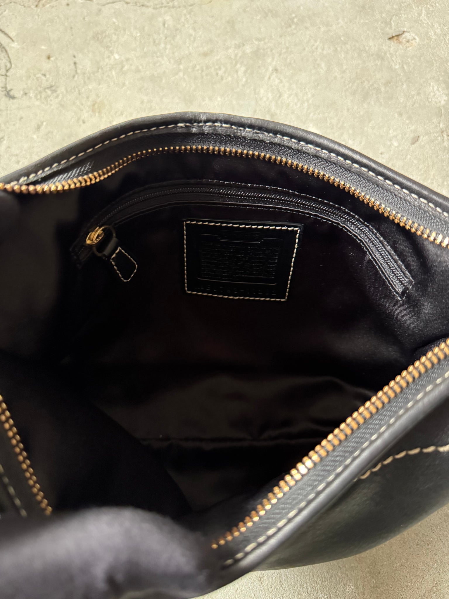 Coach Leather Ergo Shoulder Bag Black