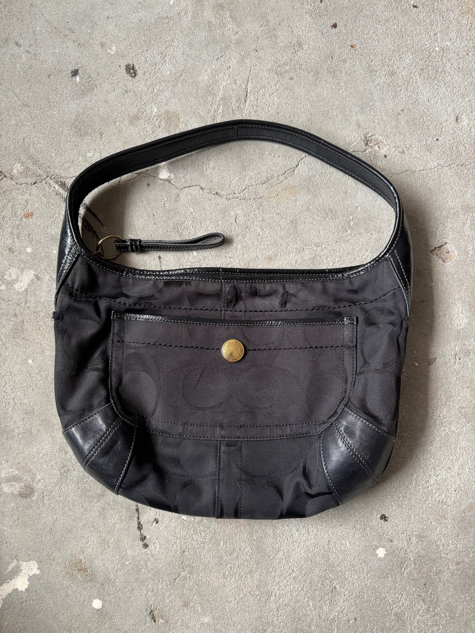 Coach Signature Ergo Shoulder Bag Black