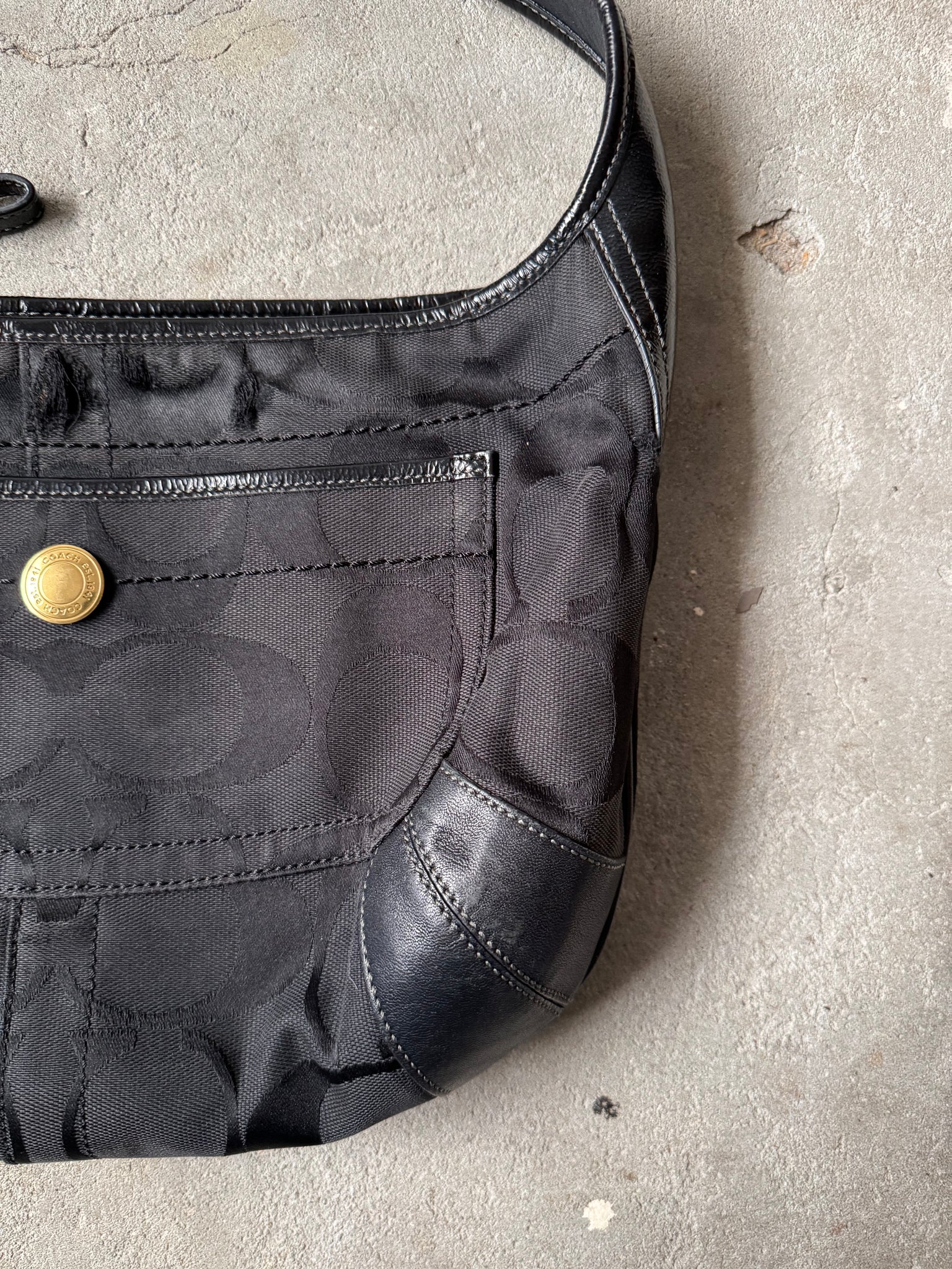 Coach Signature Ergo Shoulder Bag Black