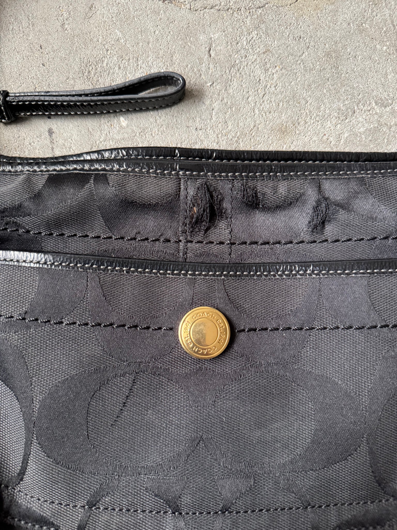 Coach Signature Ergo Shoulder Bag Black