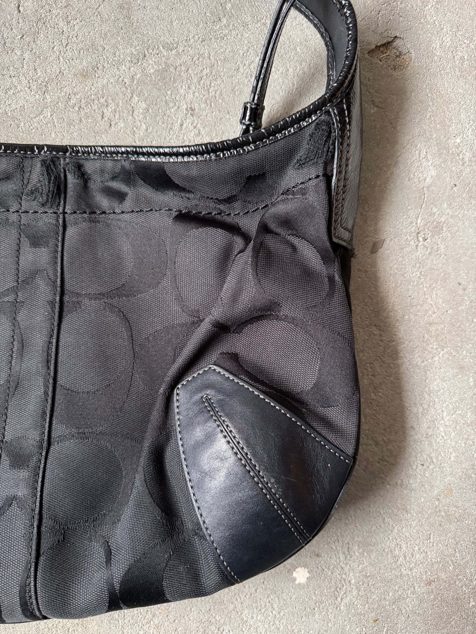 Coach Signature Ergo Shoulder Bag Black