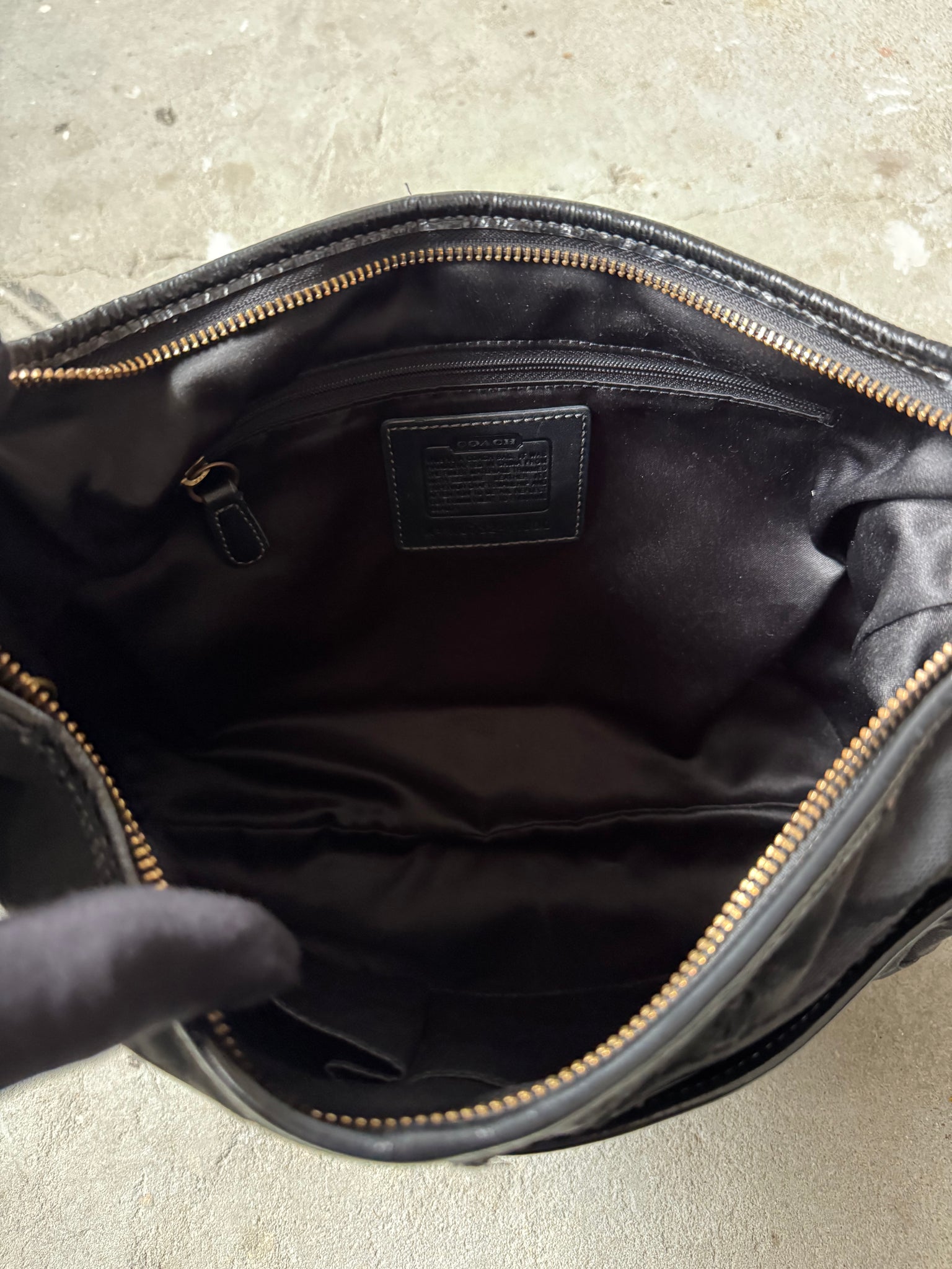 Coach Signature Ergo Shoulder Bag Black