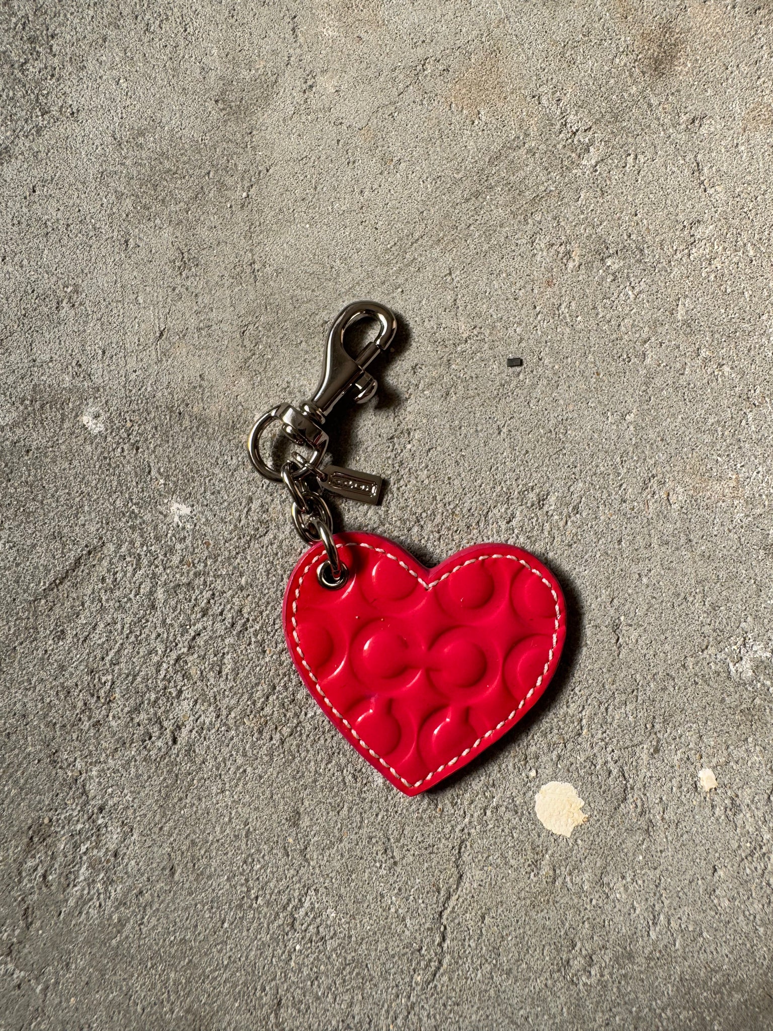 Coach Heart Keychain