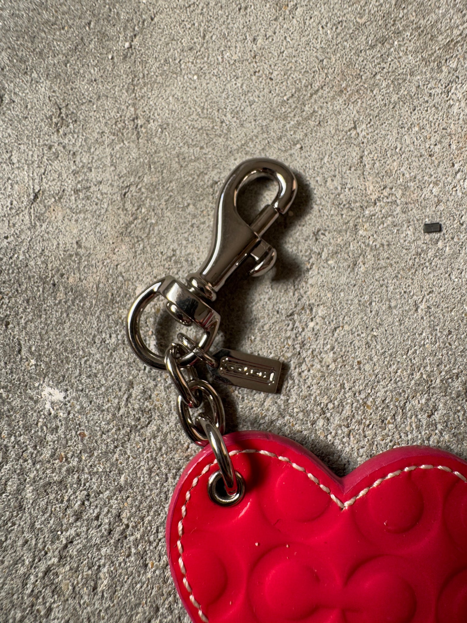 Coach Heart Keychain