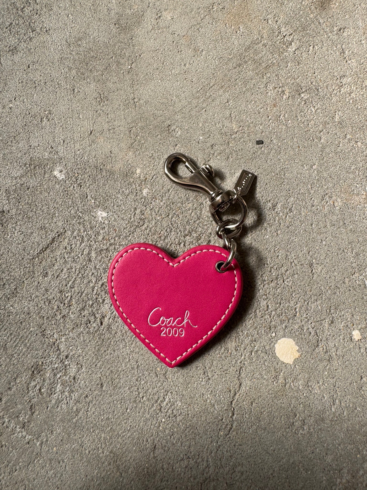 Coach Heart Keychain