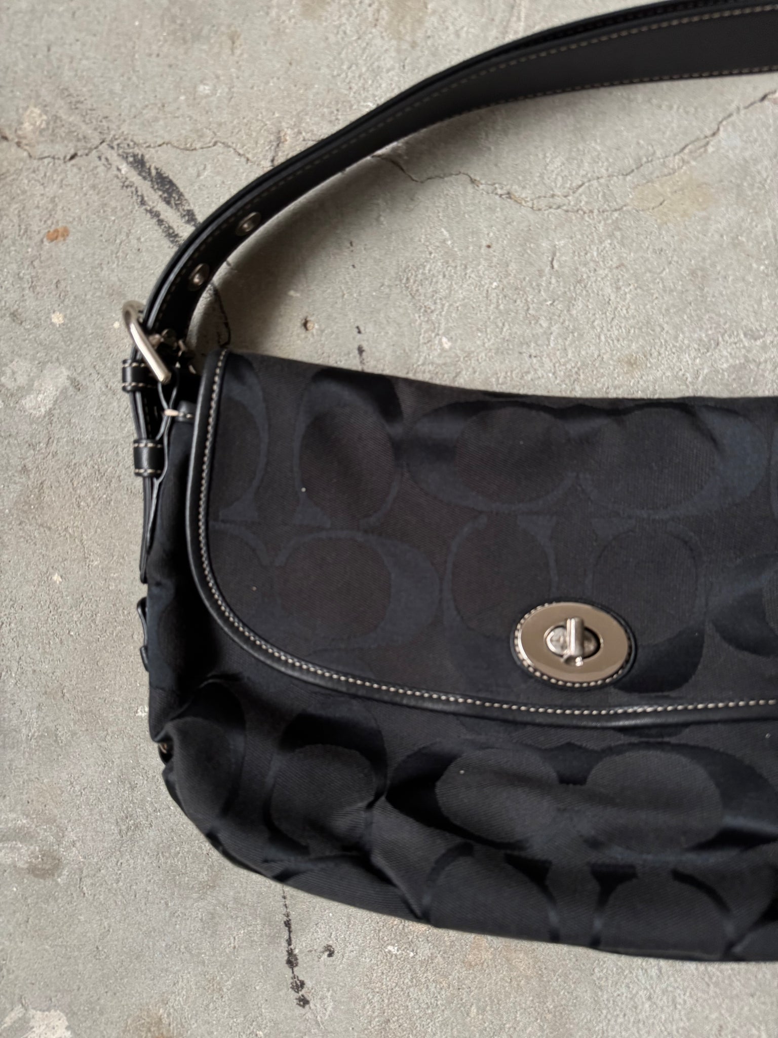 Coach 2Way Sufflette Shoulder Bag Black