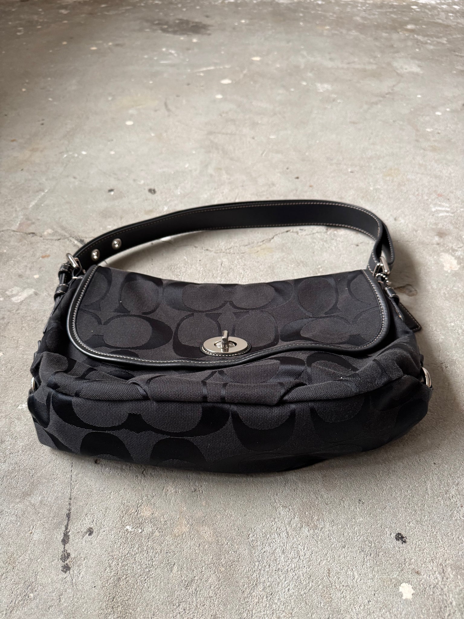 Coach 2Way Sufflette Shoulder Bag Black