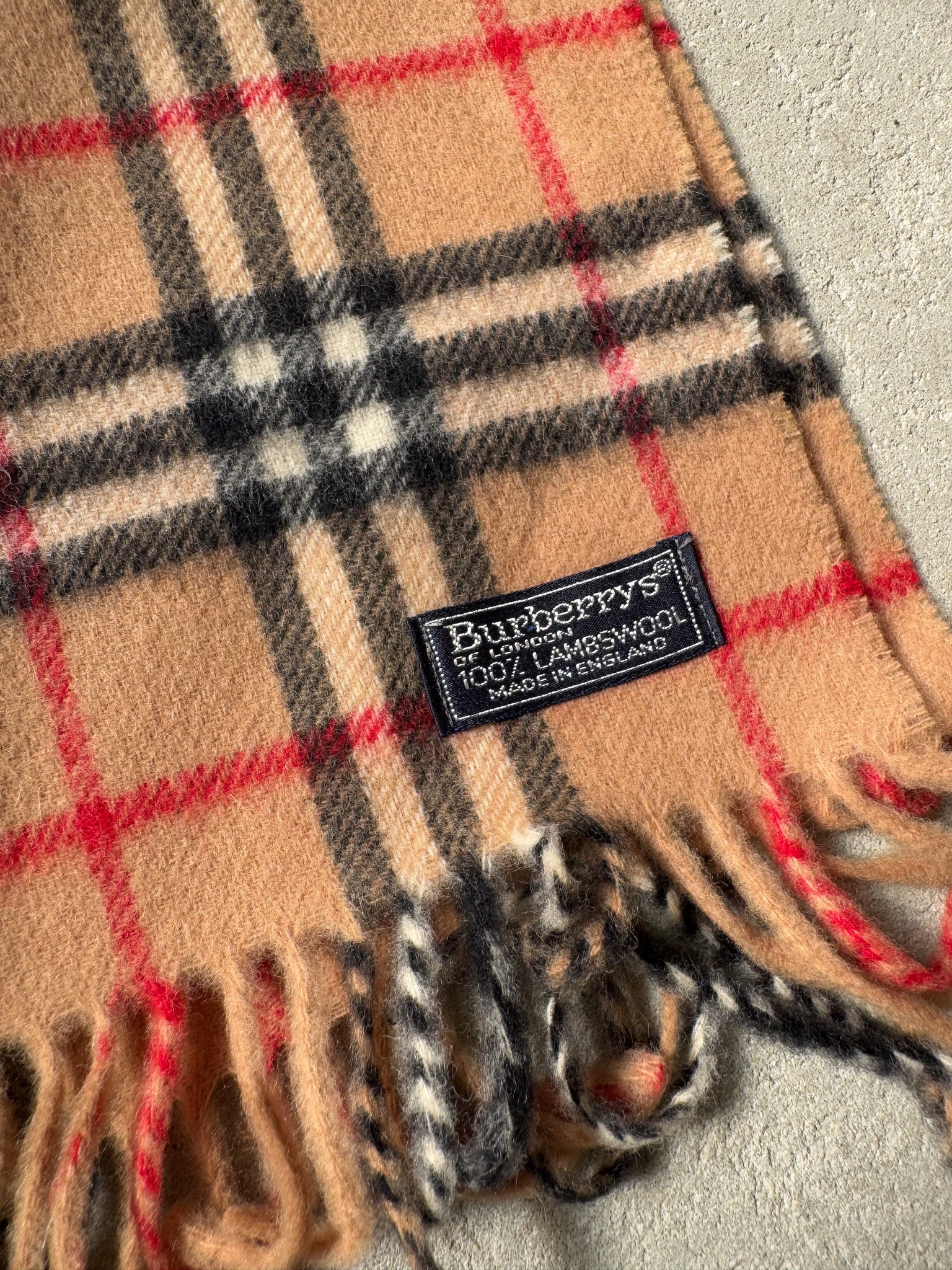 Burberry Checkered Wool Scarf