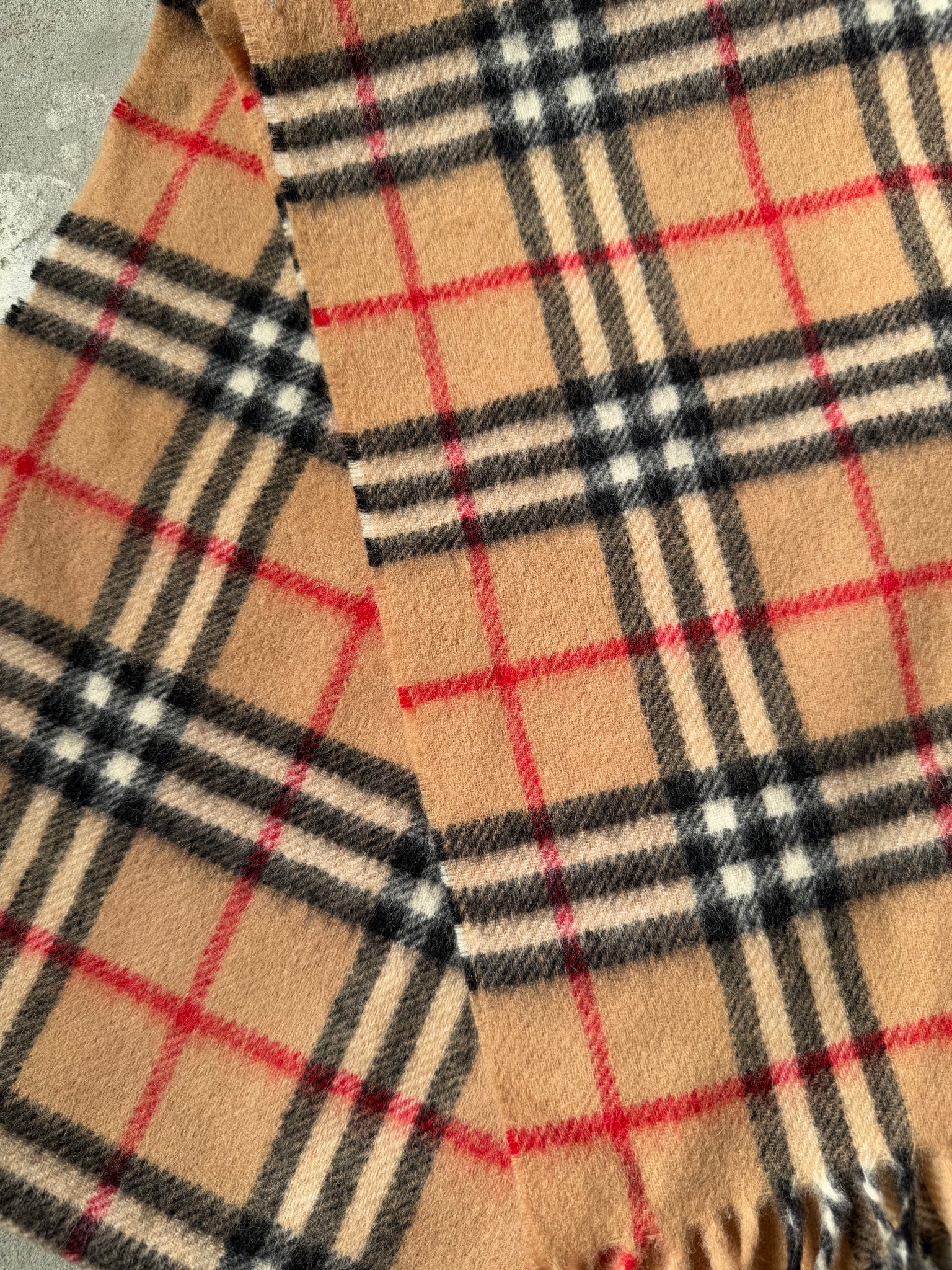 Burberry Checkered Wool Scarf
