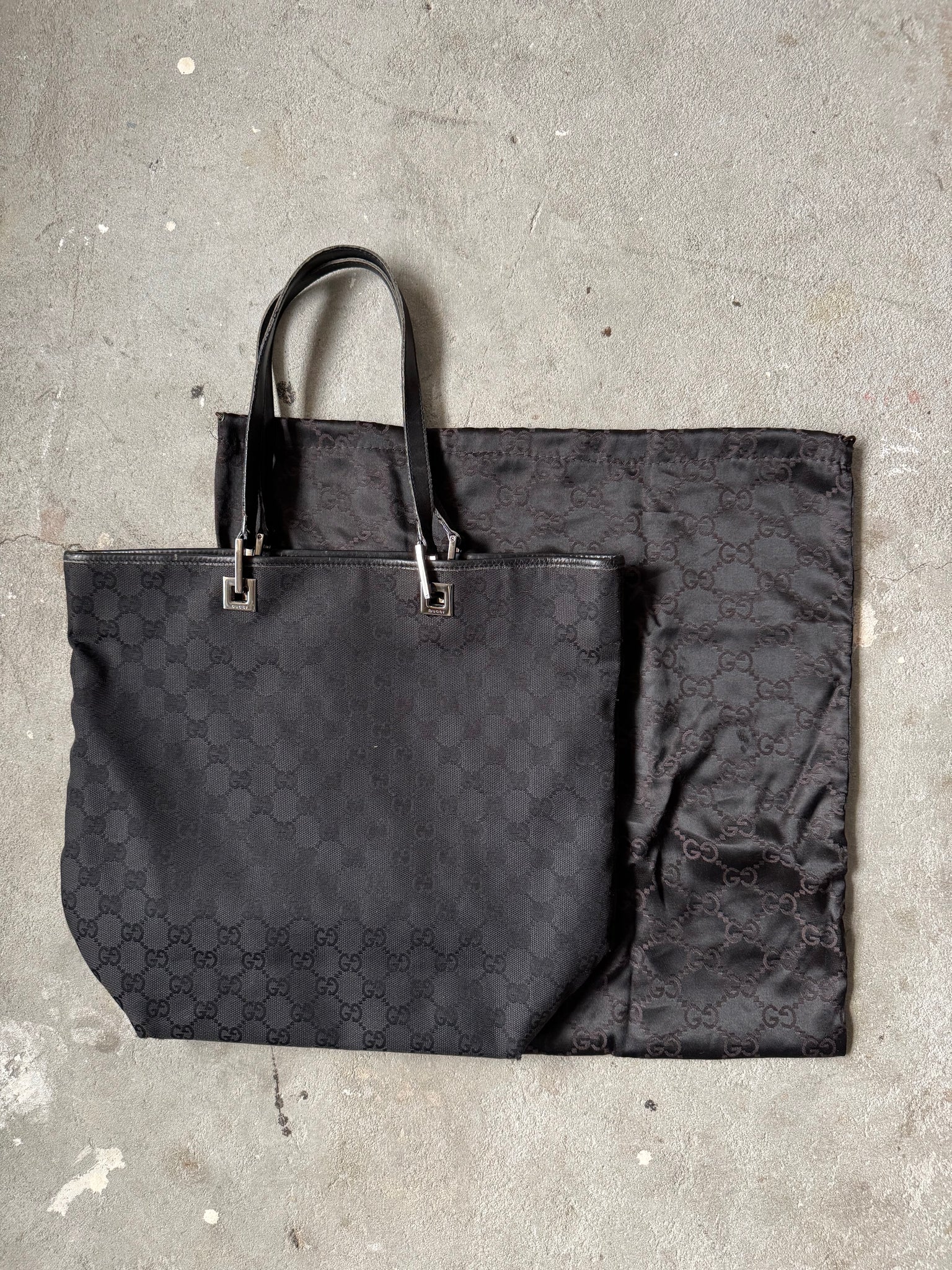 Gucci GG Monogram Tote Bag Black