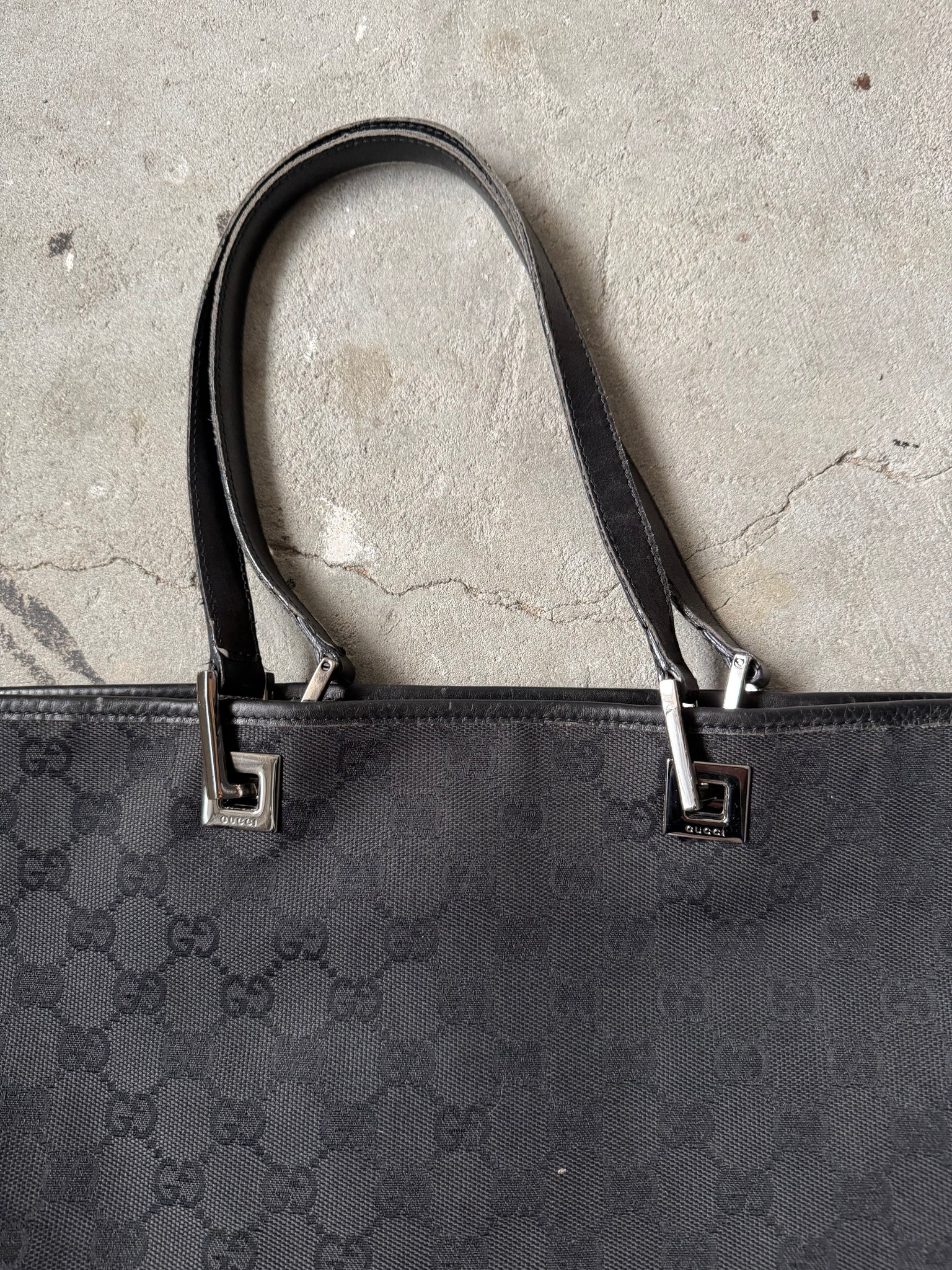Gucci GG Monogram Tote Bag Black