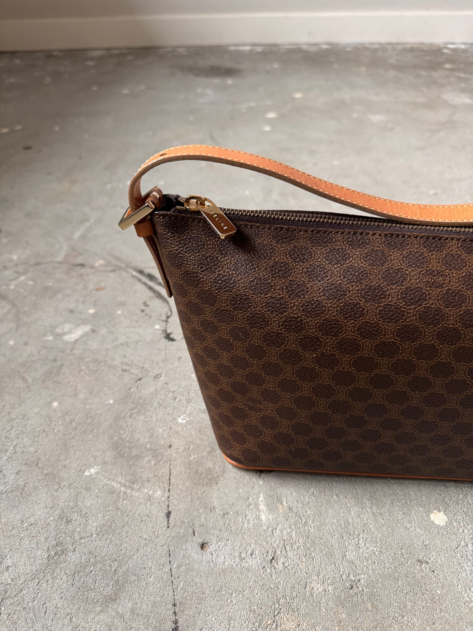 Celine Macadam Shoulder Bag Brown